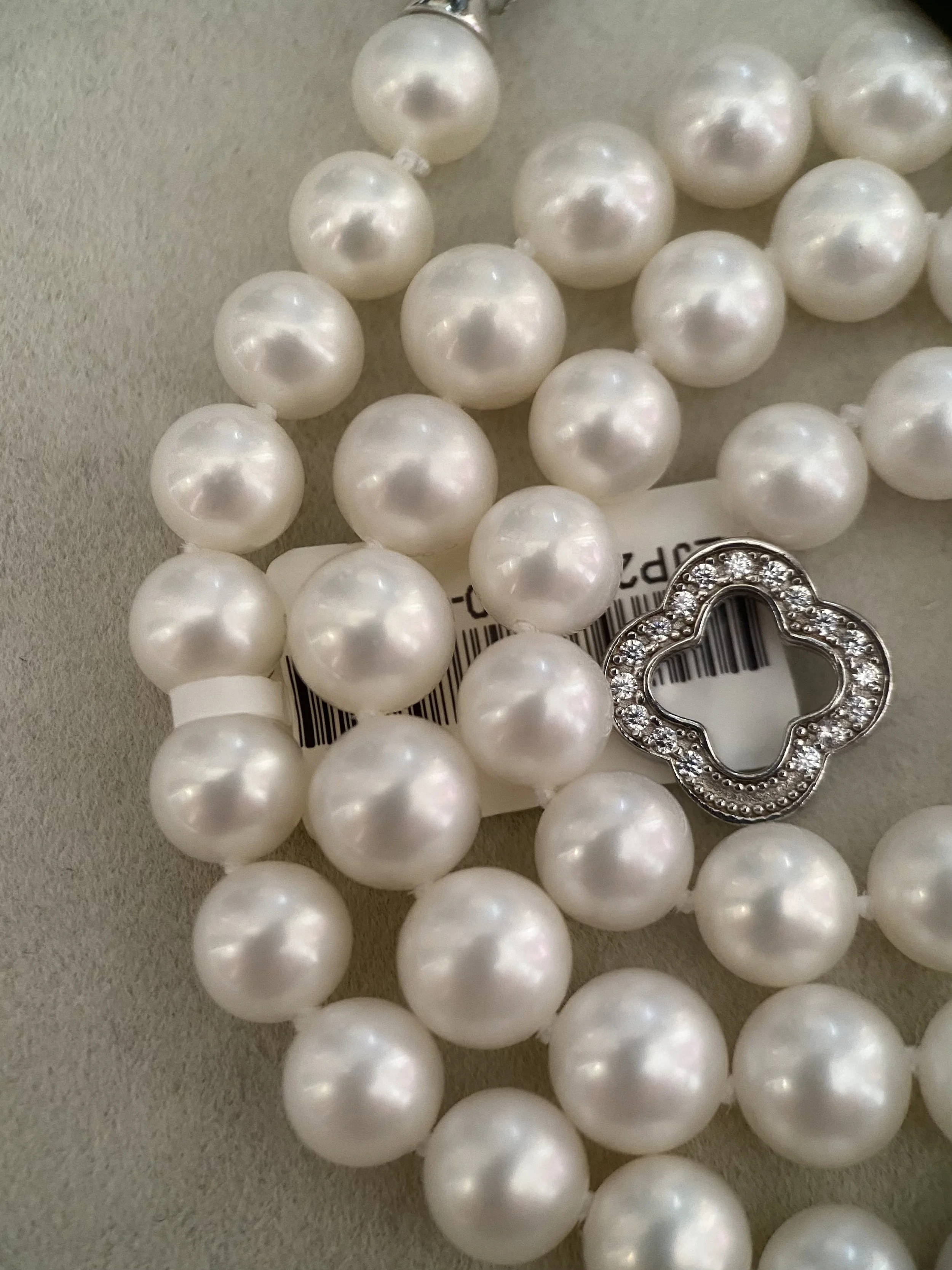 Guild Certified Superior Snow White Nucleus-Free Freshwater Pearl Necklace 8mm, Satin Lustre, S925 Silver Convertible Floral Clasp Starlit Pearls