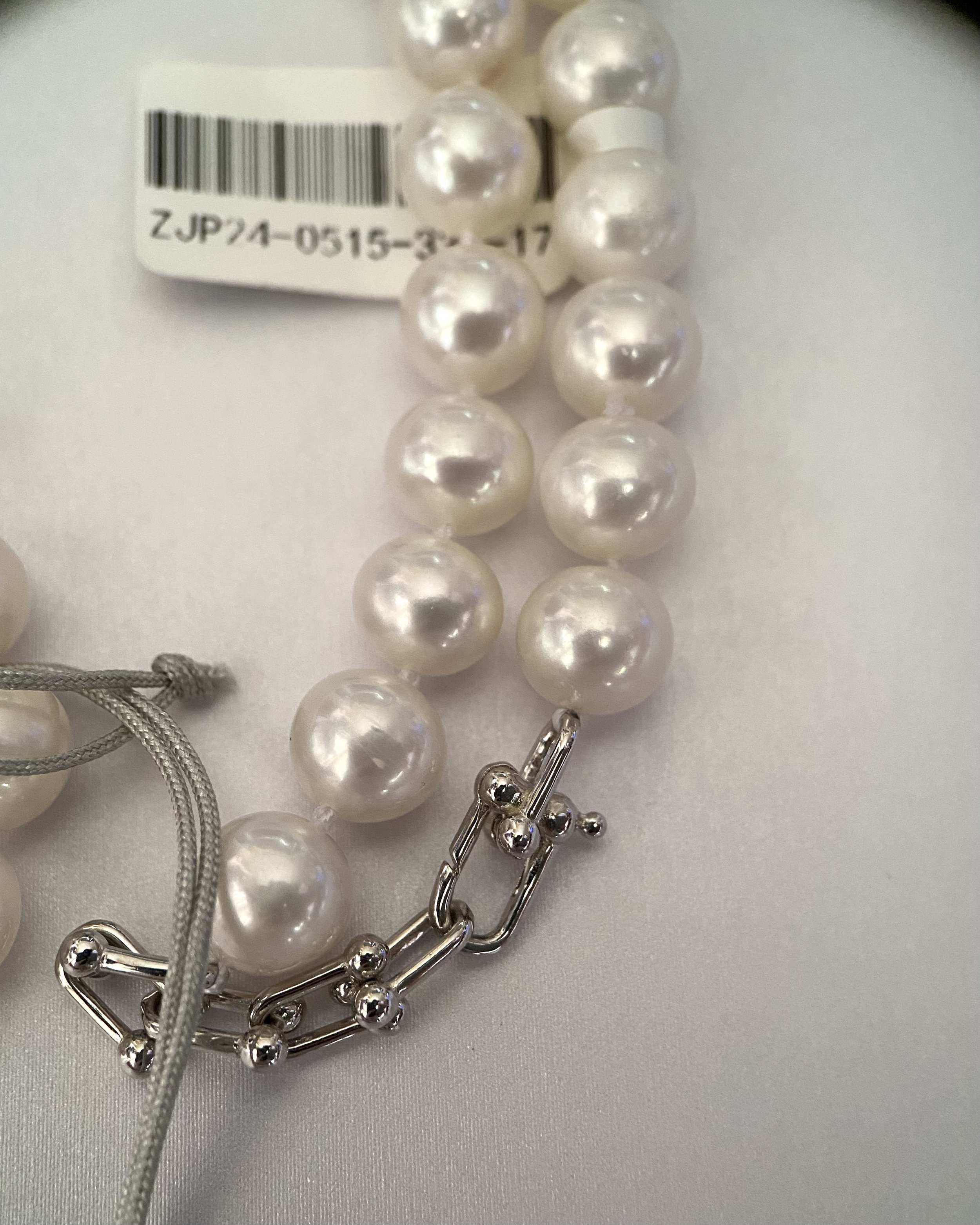 Top-Grade-Magnificent 9mm Glacial White Nucleus-Free Freshwater Pearl Necklace, Striking Cool Lustre, GUILD Certified, Adjustable S925 Clasp Starlit Pearls