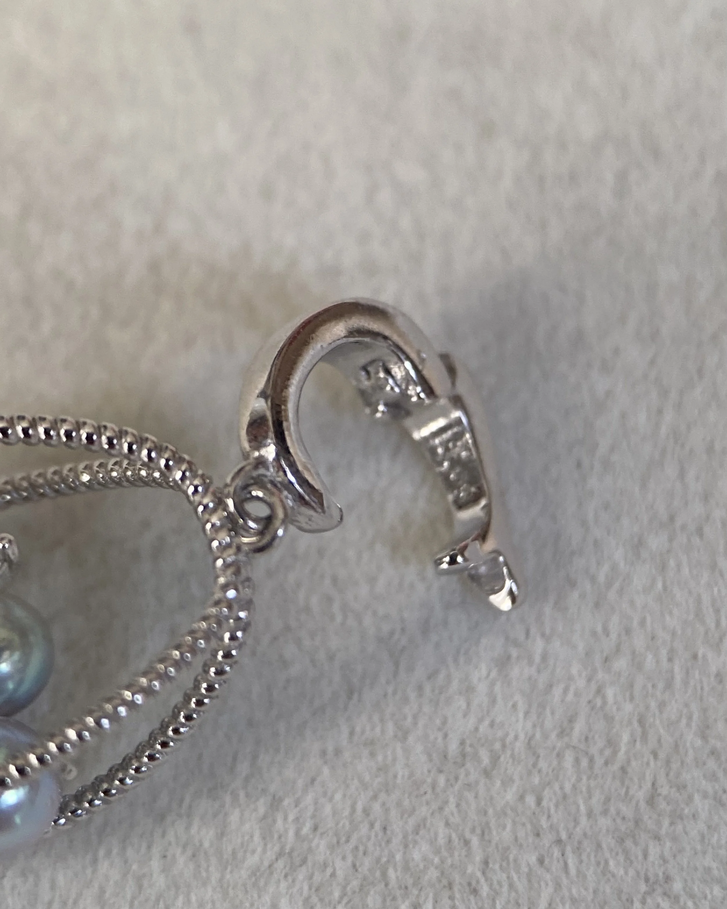 Top Gr Japanese Silver-Grey Saiundama Akoya Pearl Pendant, Sculptural 3D Woven Treasure Basket with Four Pearls_CZ_S925, Show Piece Starlit Pearls