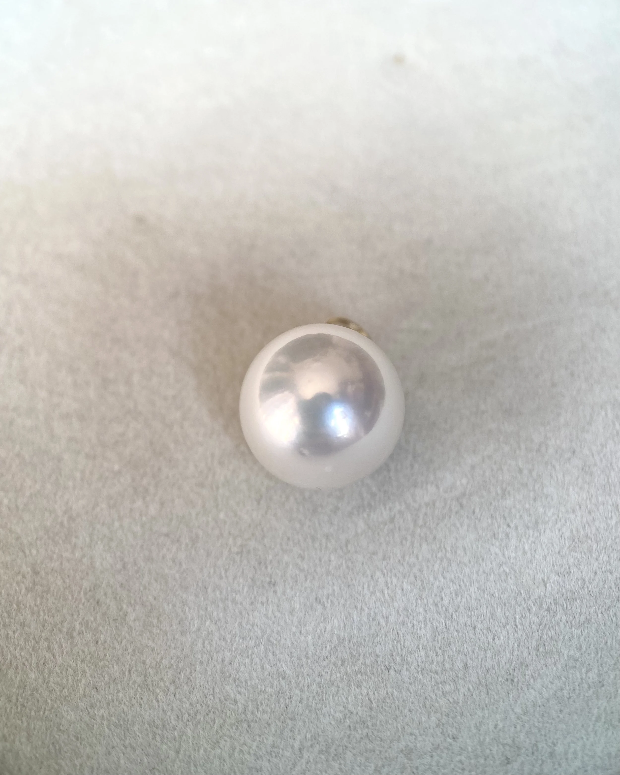 Large Premium 13.3mm Crystal White Freshwater Pearl Pendant, Solid 18K Gold Thick Minimalist Bail, Mirror Lustre – Ideal for Weddings Starlit Pearls