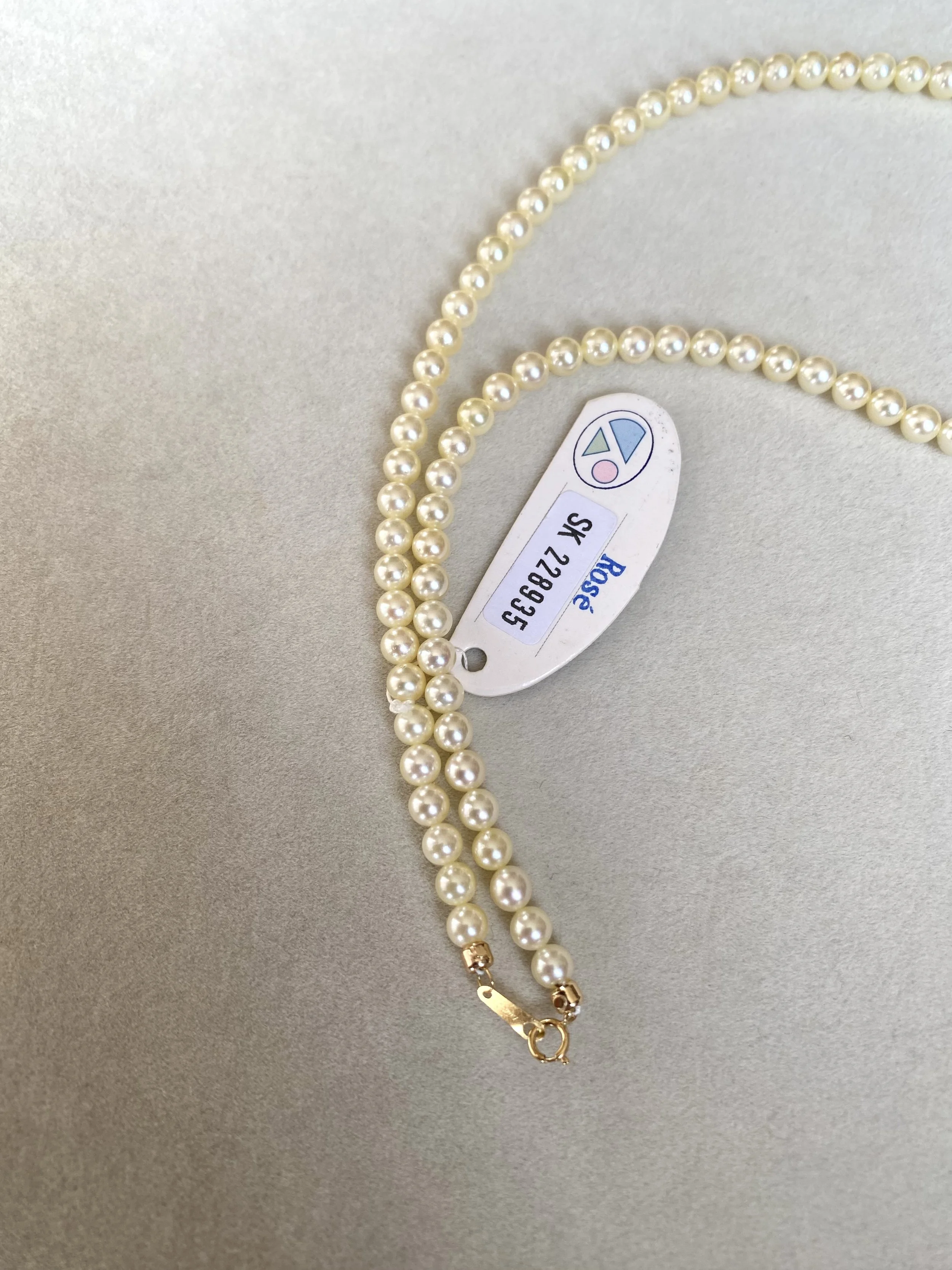 PSL-Certified “Rose” Gr. Japanese ‘Golden Dawn’ Lemon-Gold Akoya Pearl Necklace 4.5–5mm, Aurora Lustre, 18K Gold Clasp, Collectors Starlit Pearls