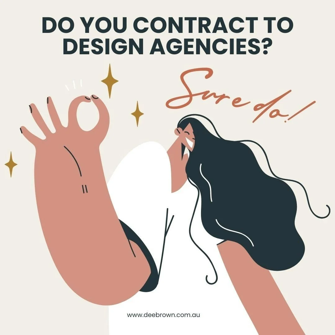 As a senior graphic designer with over 20 years of experience, Dee Brown understands the ins and outs of design. By hiring Dee on a contract basis, you tap into that wealth of knowledge and skill, tailored to your specific needs, for as little or lon