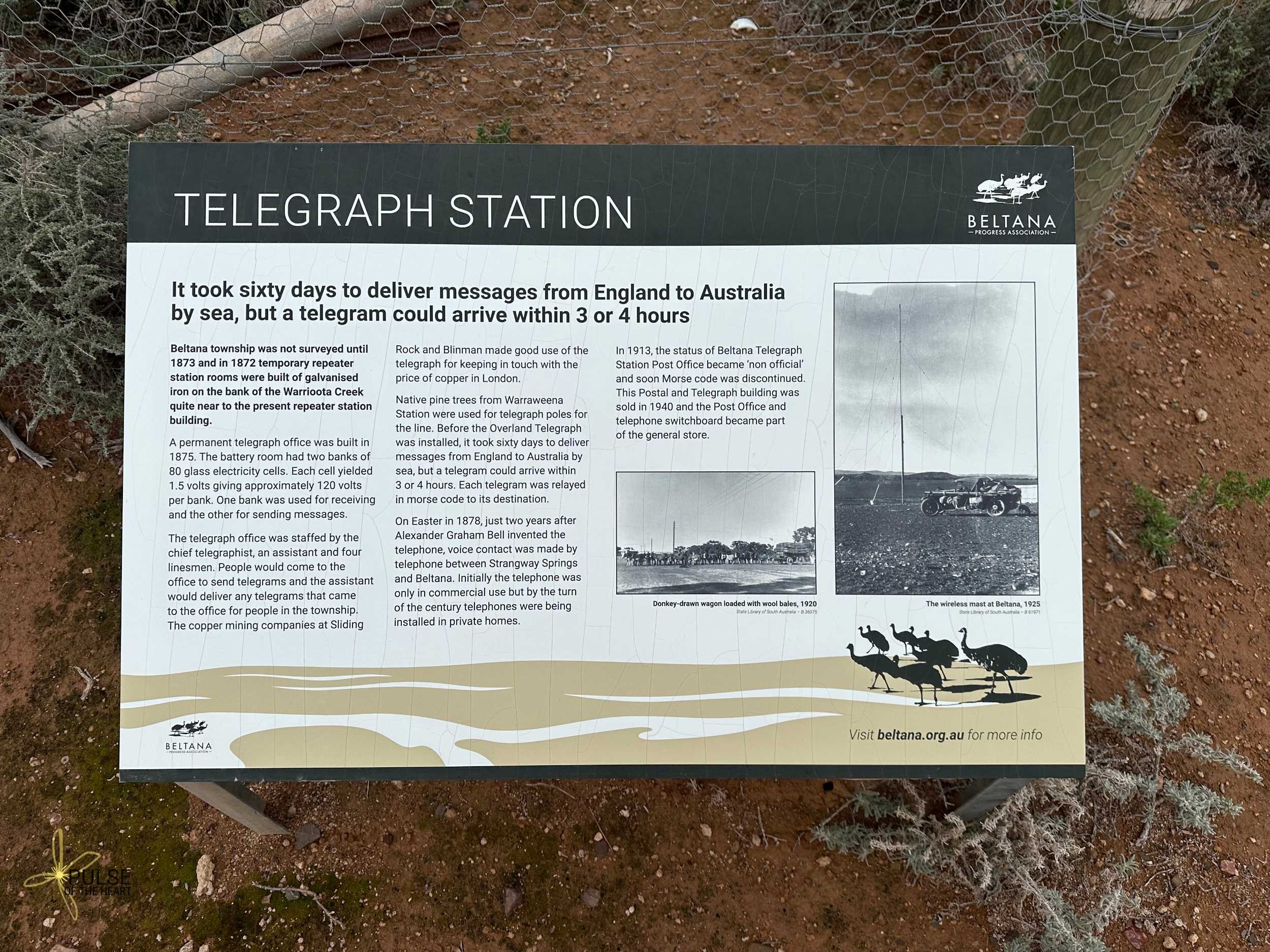 Beltana Telegraph Station Signage
