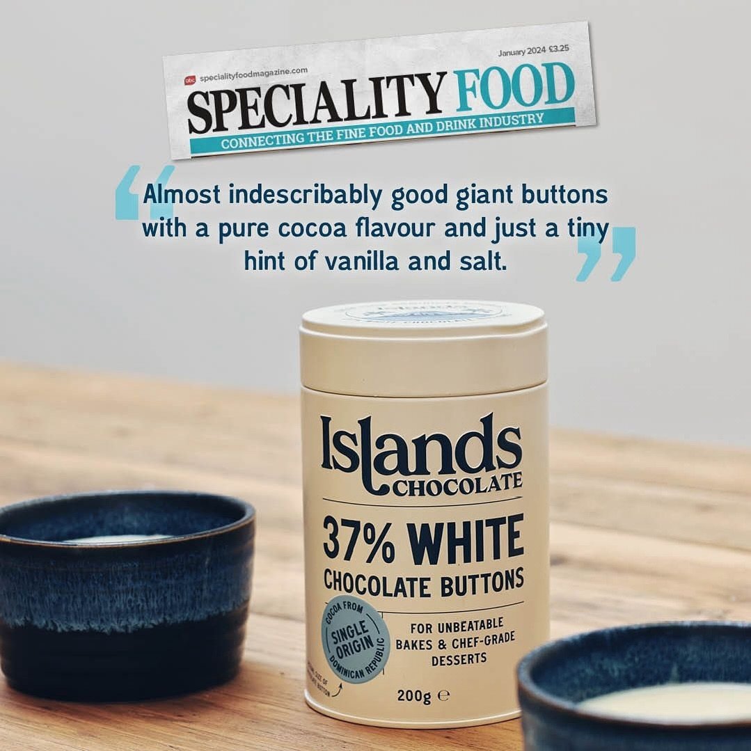 We couldn&rsquo;t have said it better ourselves - a cheeky throwback to when Speciality Food said our White Chocolate Buttons were &lsquo;almost indescribably good&rsquo;.

Shop the decadent and delightful buttons on Ocado, or our website today 🤍