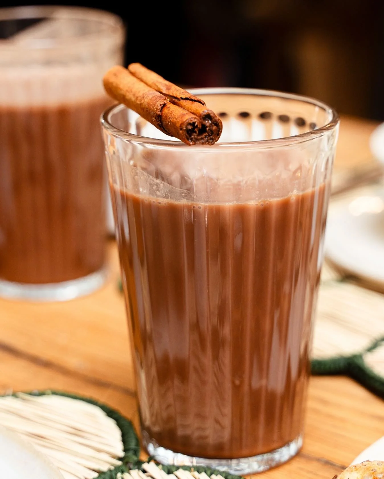 CINNAMON &amp; CHOCOLATE HORCHATA 🌾

Horchata is a classic Mexican drink which these days, is often a sweetened milk based drink which has been thickened with soaked nuts or grains and flavoured with warming cinnamon.

Our take on this drink intensi