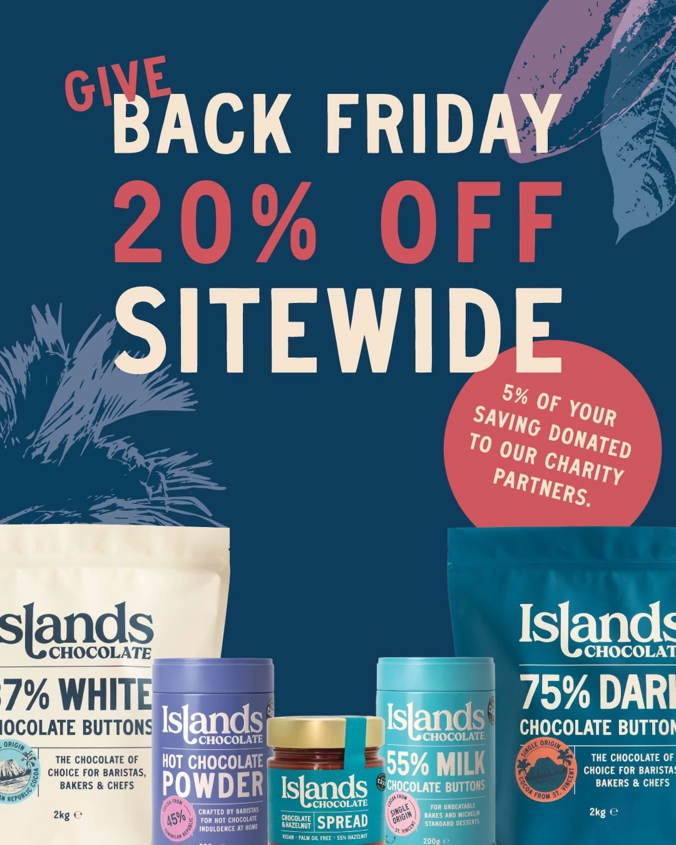 🤝 GIVE BACK FRIDAY 🤝

We&rsquo;re doing Black Friday a little differently this year&hellip;

🎁 You save 20% site‑wide* starting TODAY until 11:59 on Monday 1st December. 
💝 We give back 5% of your saving straight into our Charity Pot.

That means