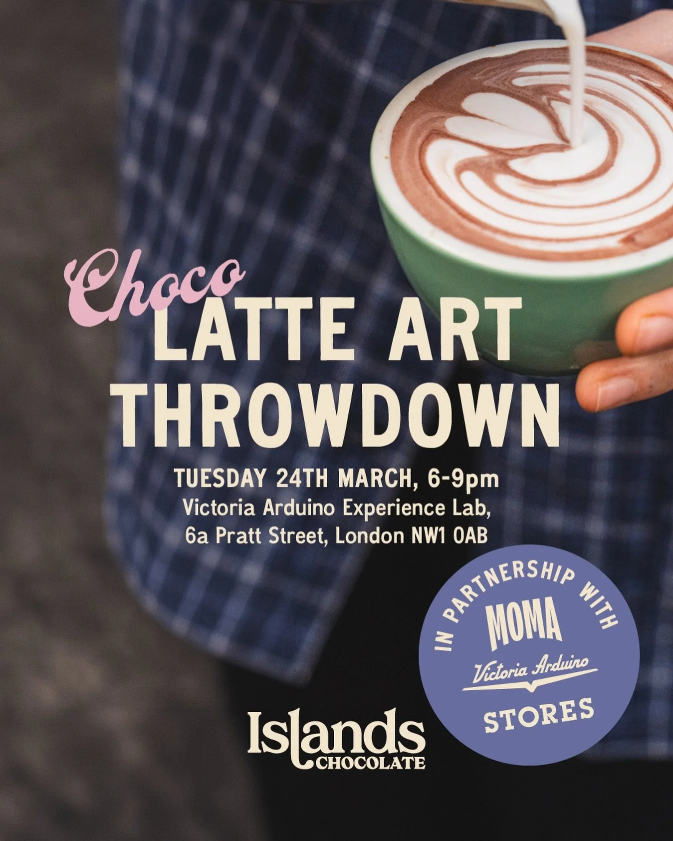 CHOCO-LATTE THROWDOWN IS COMING 🍫☕ 

We&rsquo;ve teamed up with @momafoods, @victoriaarduino_uk and @storessupply to host the first ever Choco-Latte Art Throwdown.

On 24th March, we&rsquo;ll be setting up shop at the VA&rsquo;s Experience Lab to pu