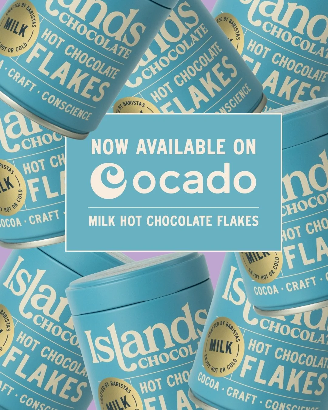 There&rsquo;s a new flake on the block. 

We&rsquo;re over the moon to announce that you can now add a tin of our Milk Chocolate Flakes in your weekly @ocadouk shop 💙 

Perfect for creating velvety, barista-quality hot chocolate indulgence at home -