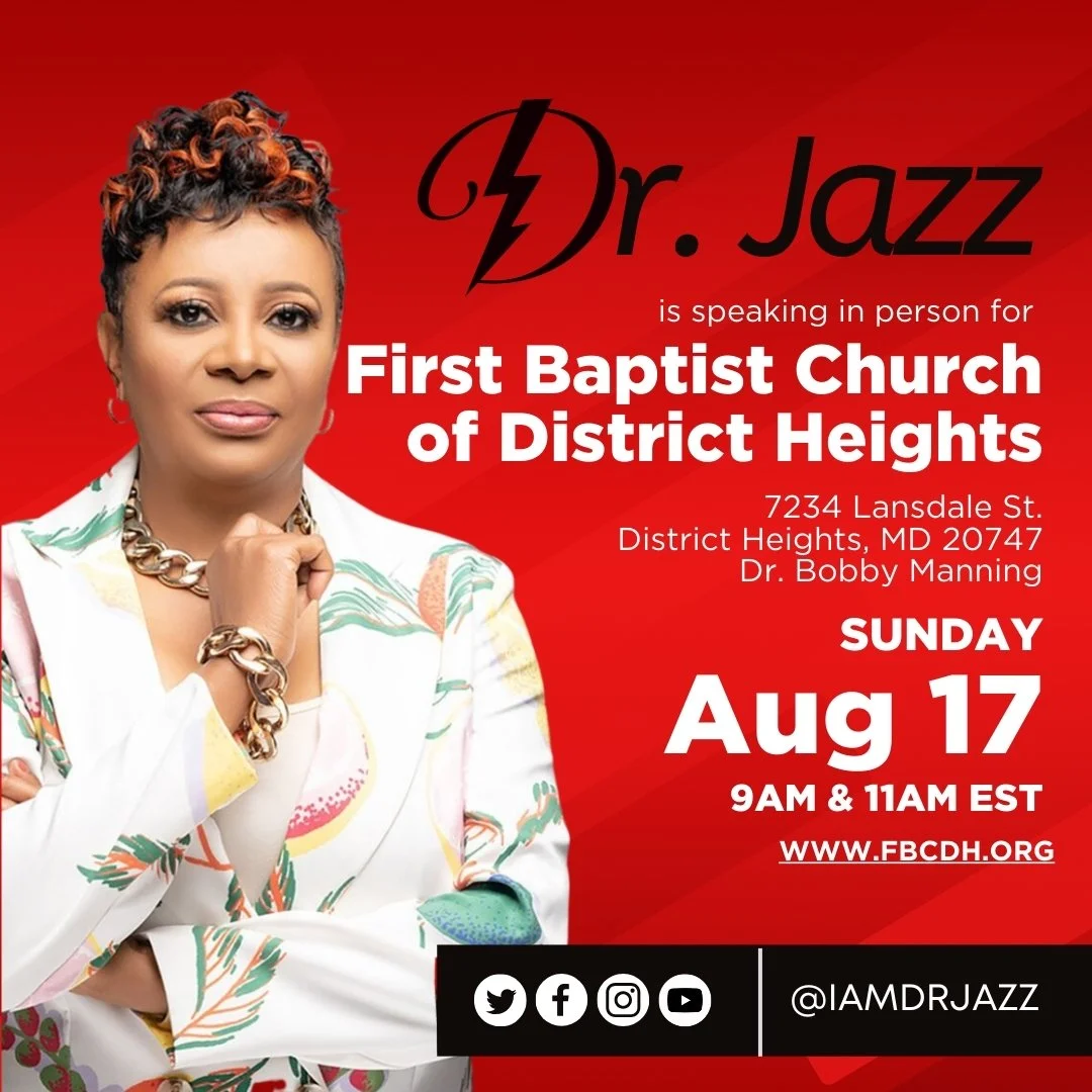 Join Dr. Jazz for in person at First Baptist Church of District Heights