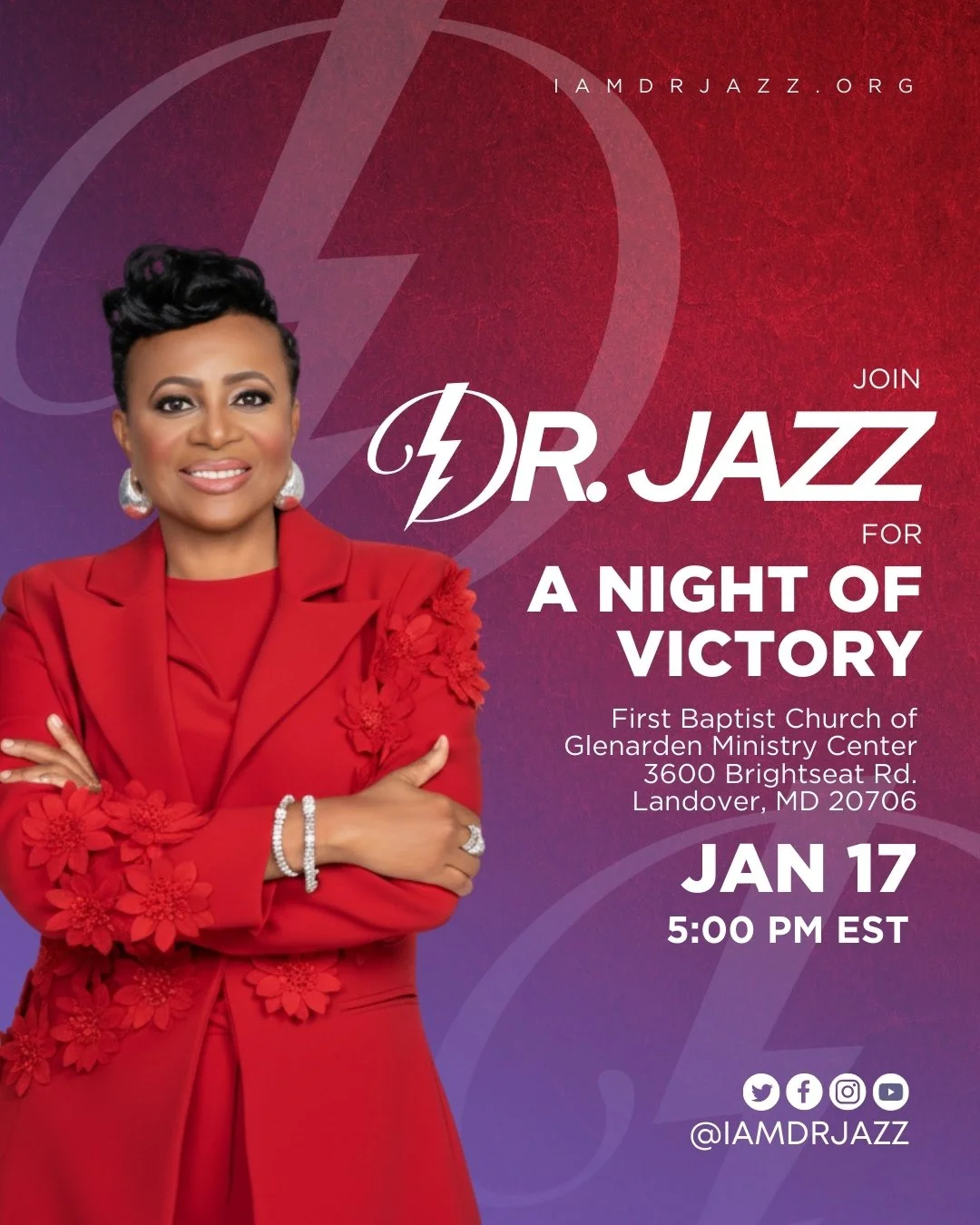 Join Dr. Jazz in person for A Night of Victory 