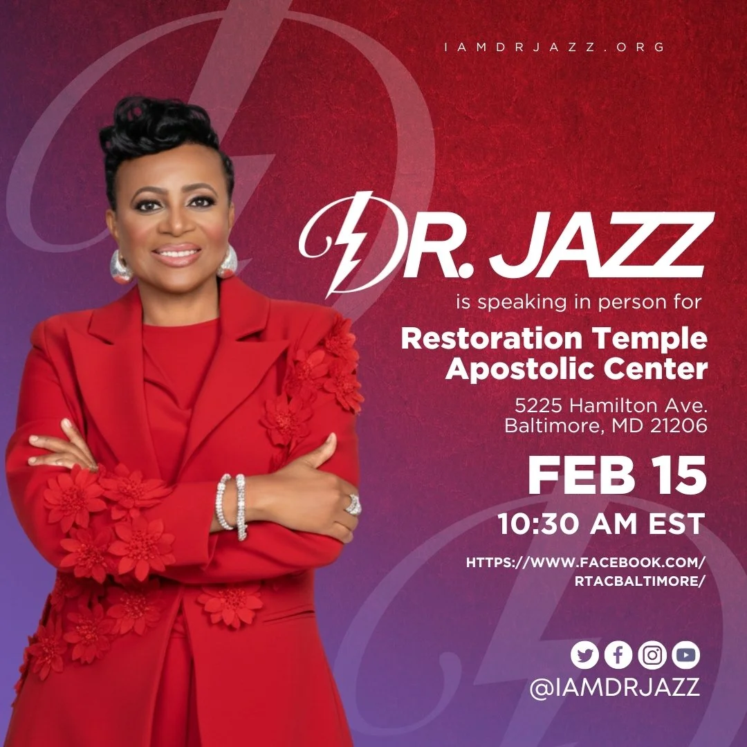 Join Dr. Jazz in person at Restoration Temple Apostolic Center
