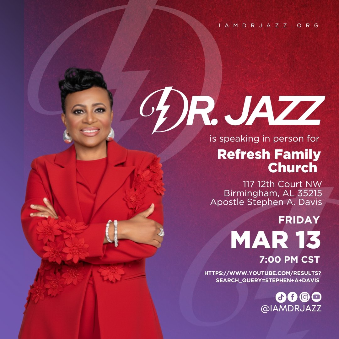 Join Dr. Jazz in person for Refresh Family Church