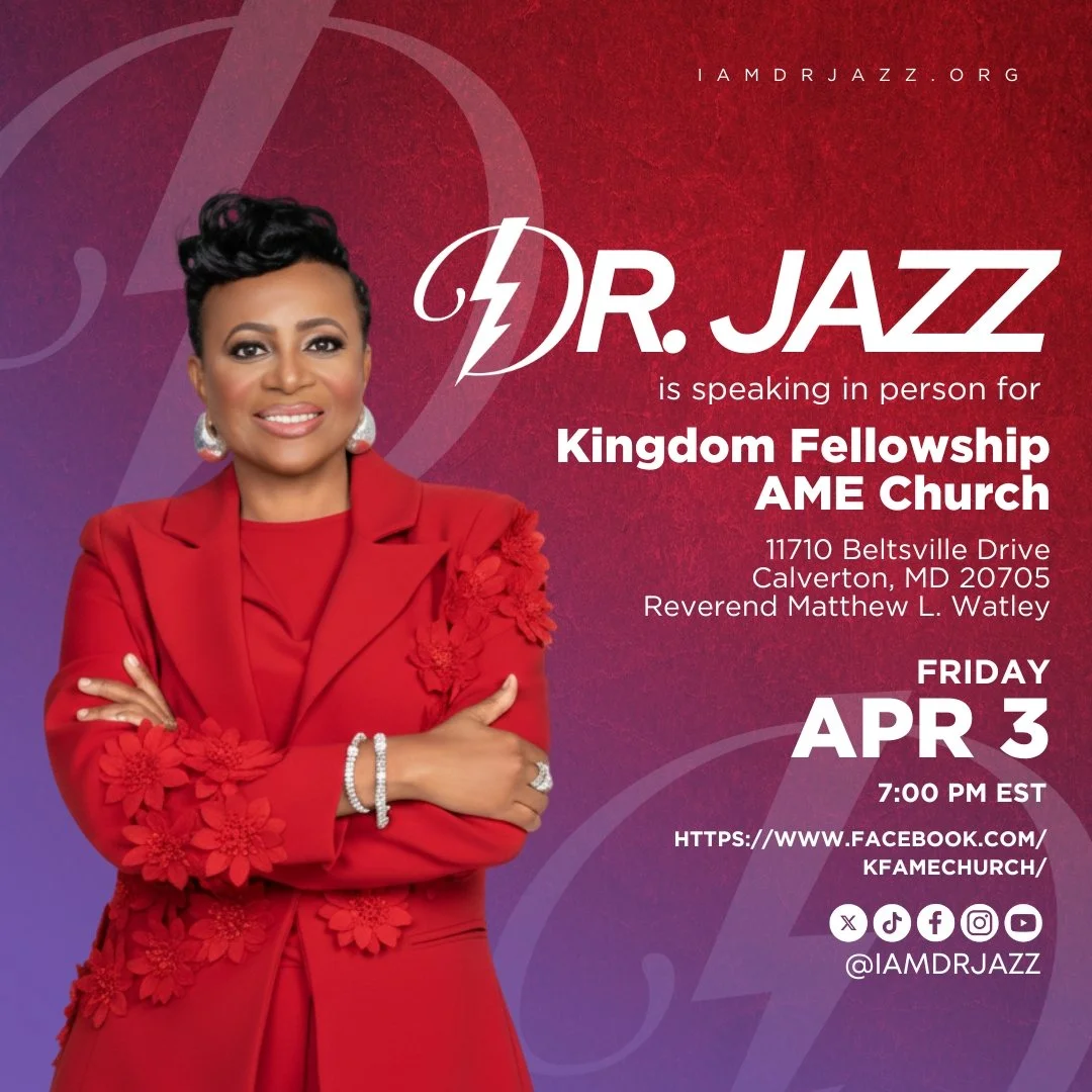 Join Dr. Jazz in person at Kingdom Fellowship AME Church