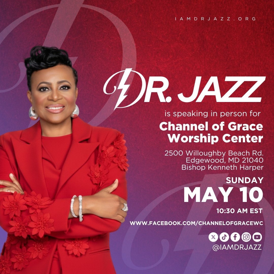 Join Dr. Jazz in person at Channel of Grace Worship Center