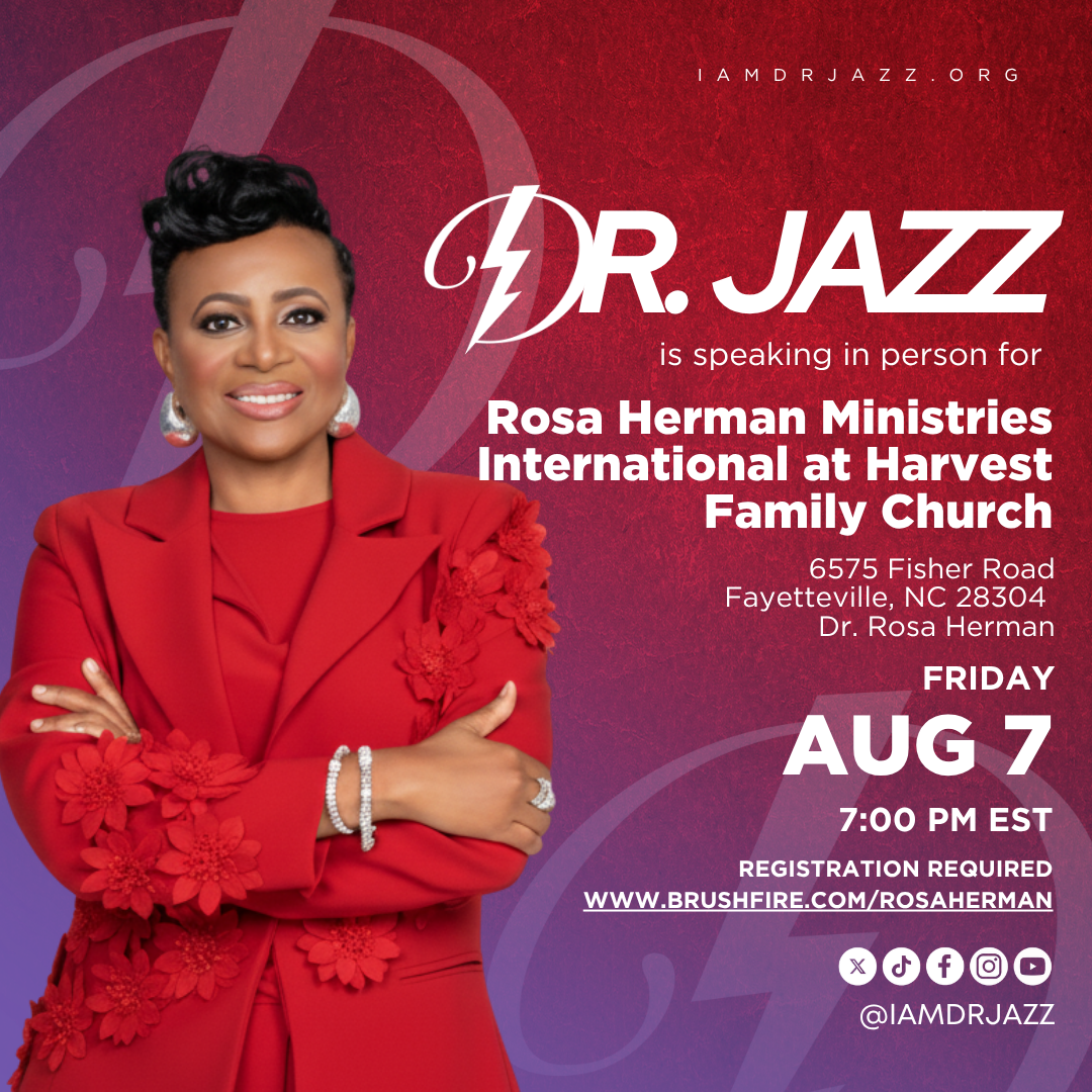 Join Dr. Jazz at Rosa Herman Ministries International at Harvest Family Church
