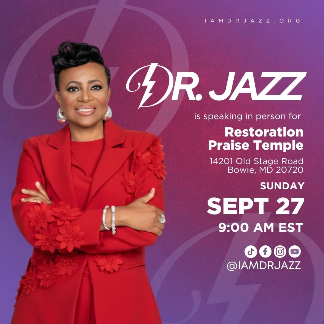 Join Dr. Jazz in person at Restoration Praise Temple