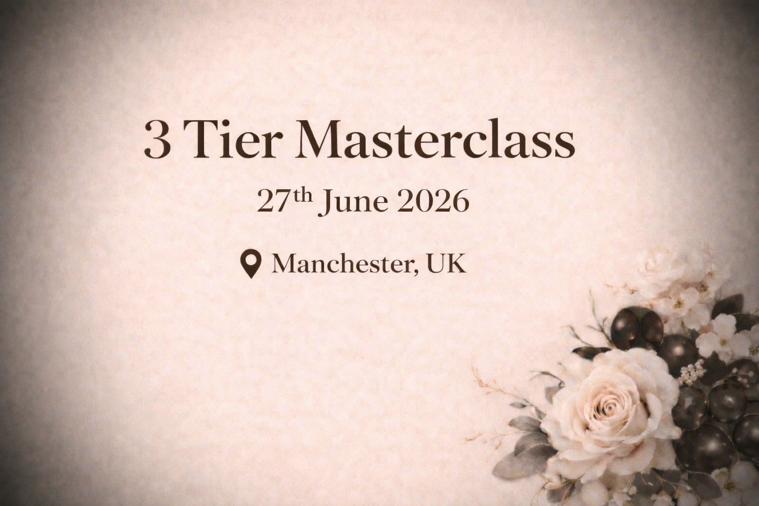 Wedding Cake Masterclass | 27/06/26