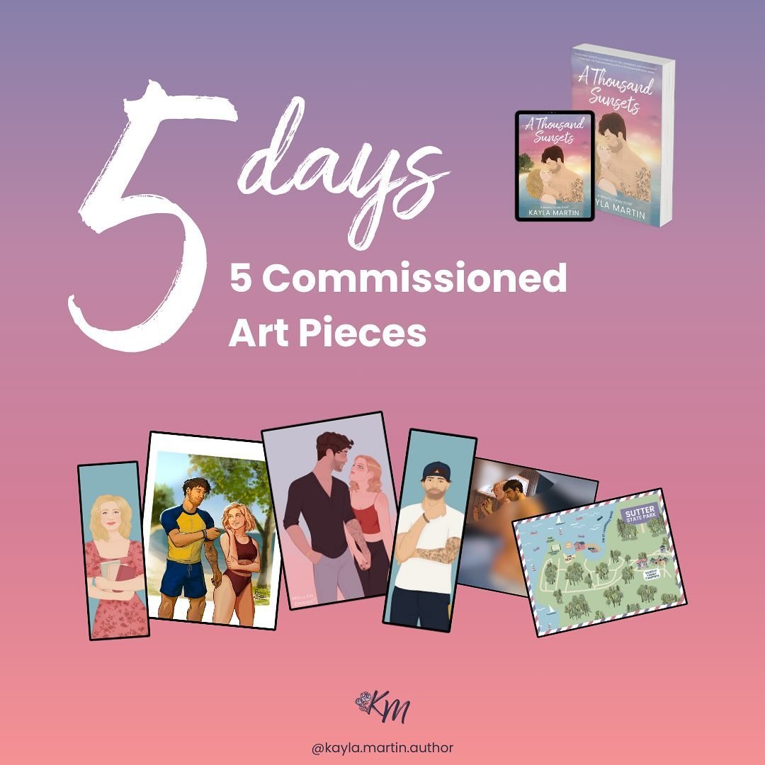 🗓️ 5 DAYS

5 days? 5 commissioned art pieces! These book marks &amp; art prints are now available on my website for individual purchase or you can get each of them included with a pre-order purchase of a signed paperback!

What to expect:
&bull;Summ