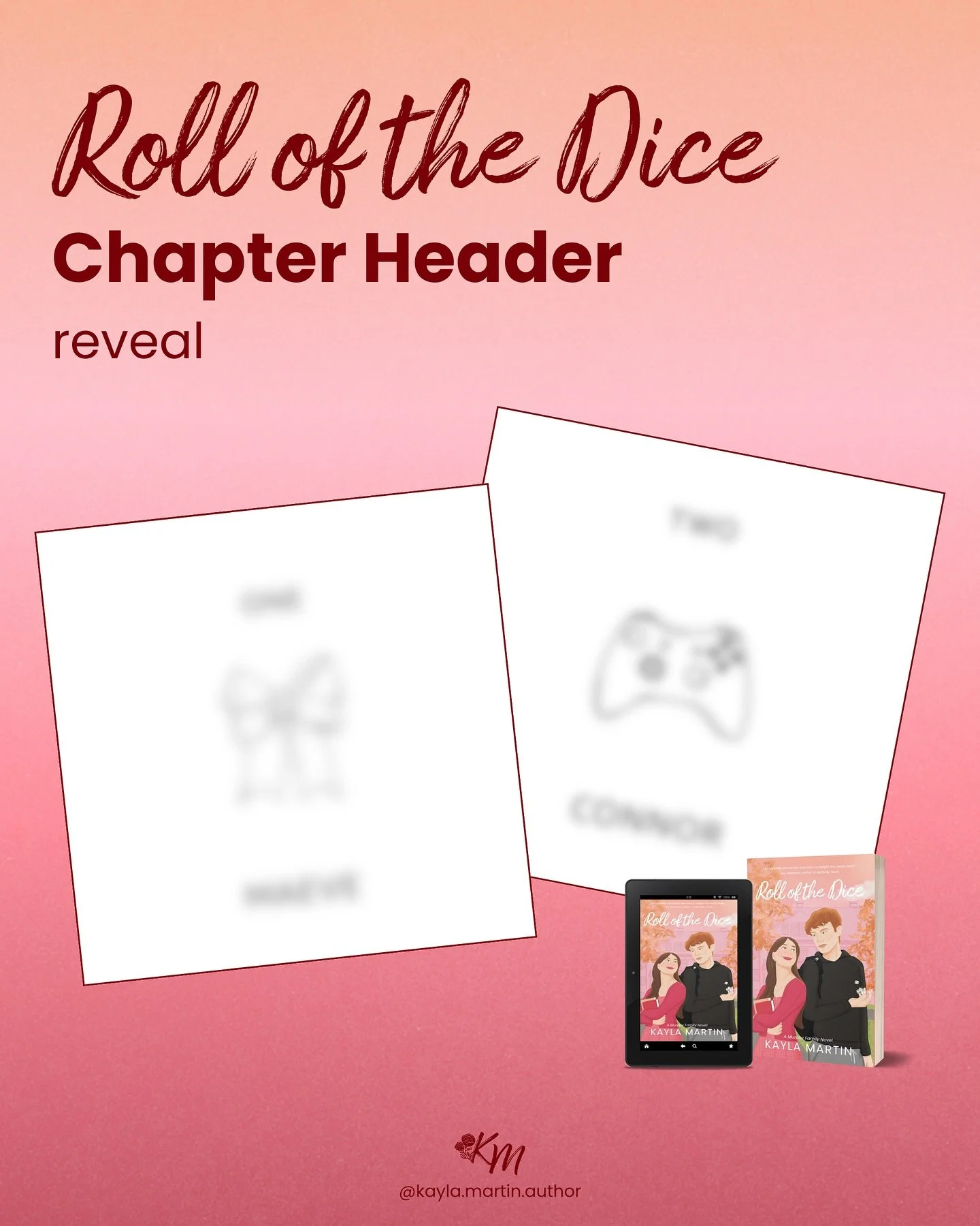 🎀 Chapter Header Reveals! 🎮

Shoutout to @joburns.designs for creating the perfect chapter headers for Maeve &amp; Connor!! See these in action early by signing up for an ARC 🤭

What to expect: 
&mdash; College Romance
&mdash; Queer Rep (Bi &amp; 