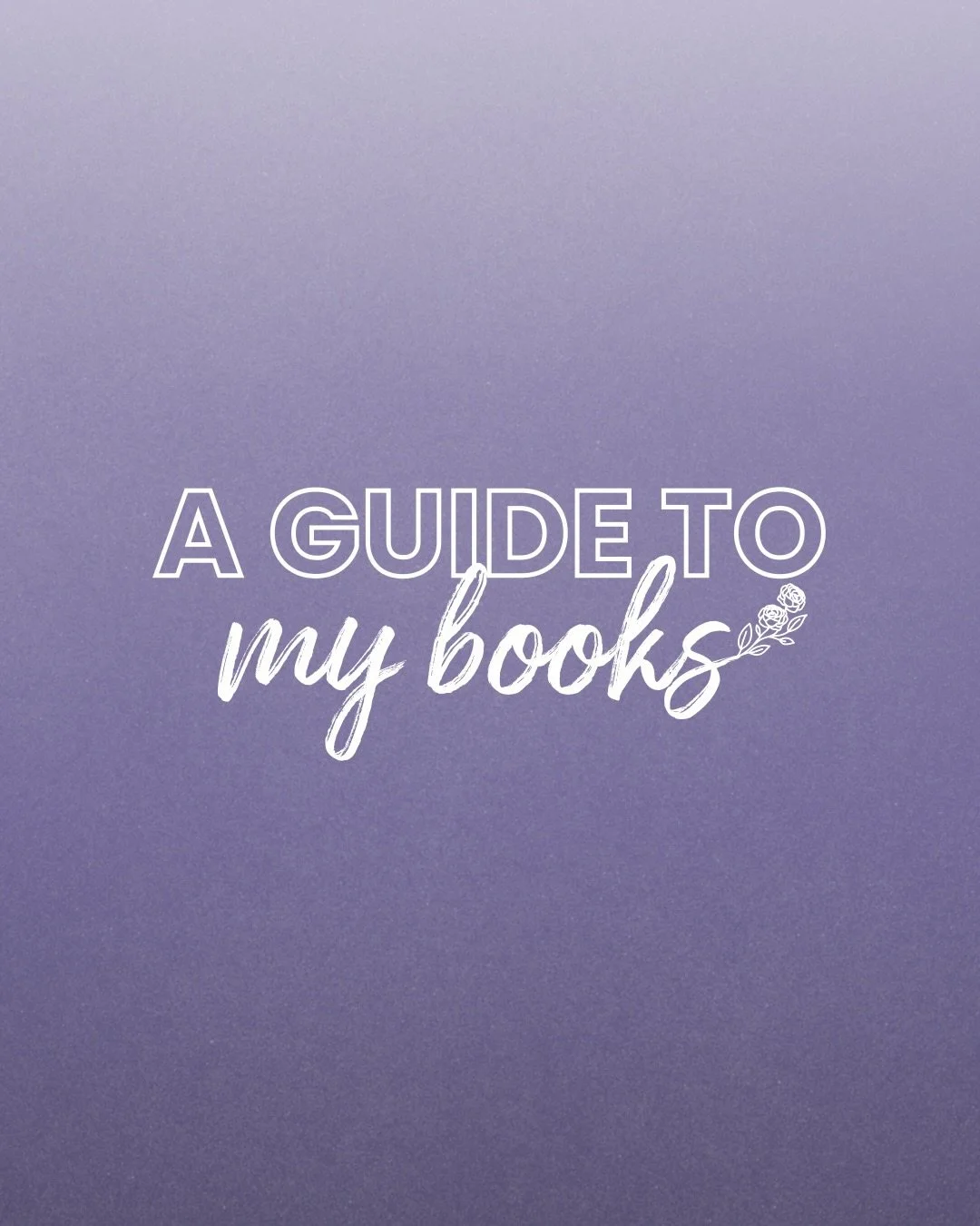 📚 GUIDE TO MY BOOKS

✍🏼 My writing
I write open door contemporary romances that often feature queer characters

☀️ Murphy Family
A series focused on the Murphy family cousins as they all find love. The first book is A Thousand Sunsets featuring a s