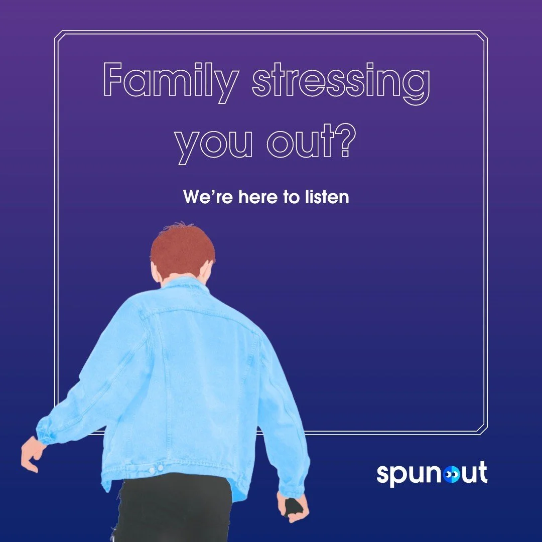 Relationships with family members are not always easy, and tensions can rise during the holiday period. 

If you need a break and would like to talk, text 'Hello' to 50808 to speak to a volunteer who's trained to listen. It's free, anonymous, and ava