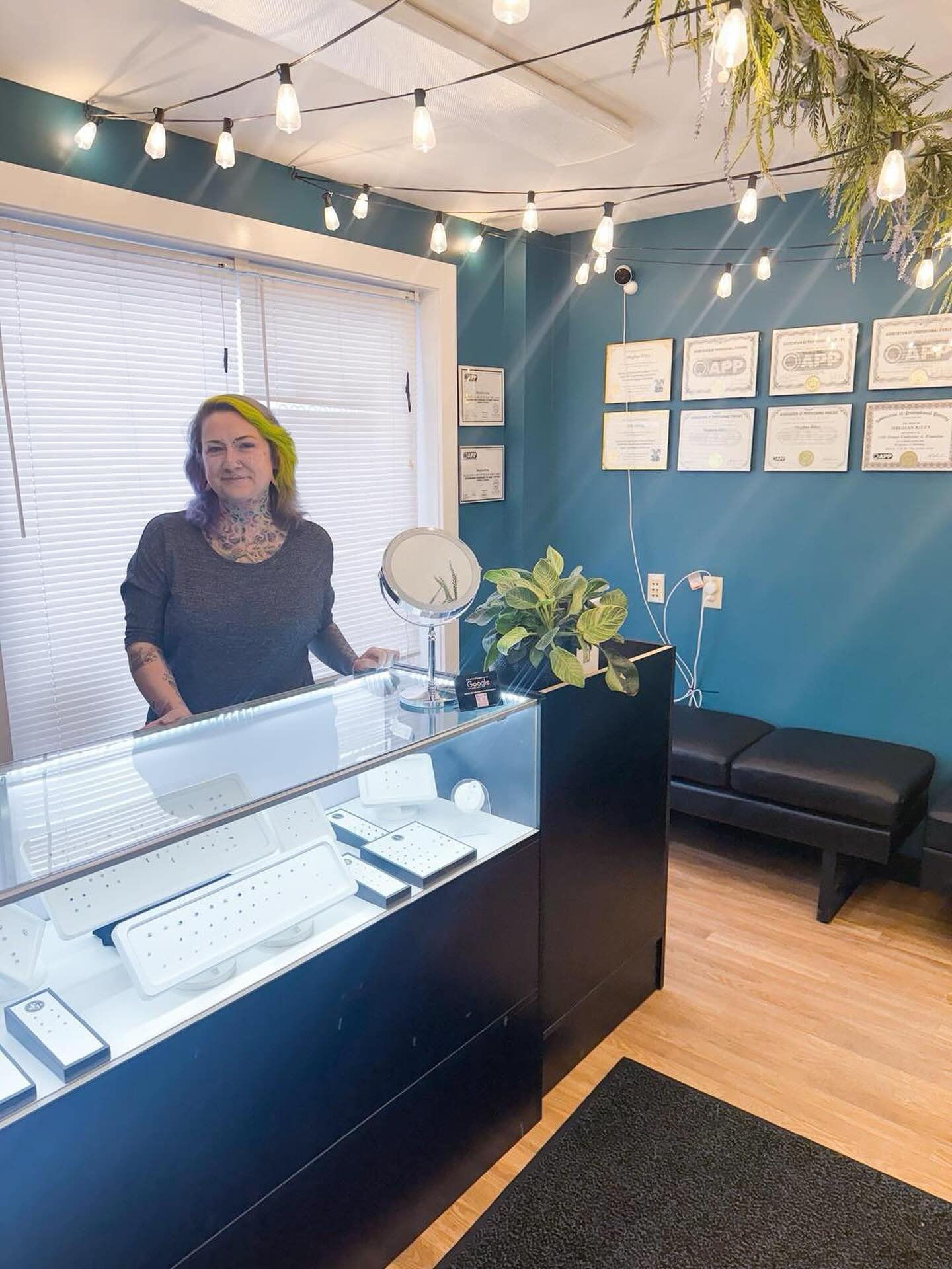 Need help picking out the perfect piece? Abby is your girl! ✨

She&rsquo;s our second piercing apprentice and is currently in the observation phase of her training. 

Our goal is to have Abby start her first piercings this summer because there are mu
