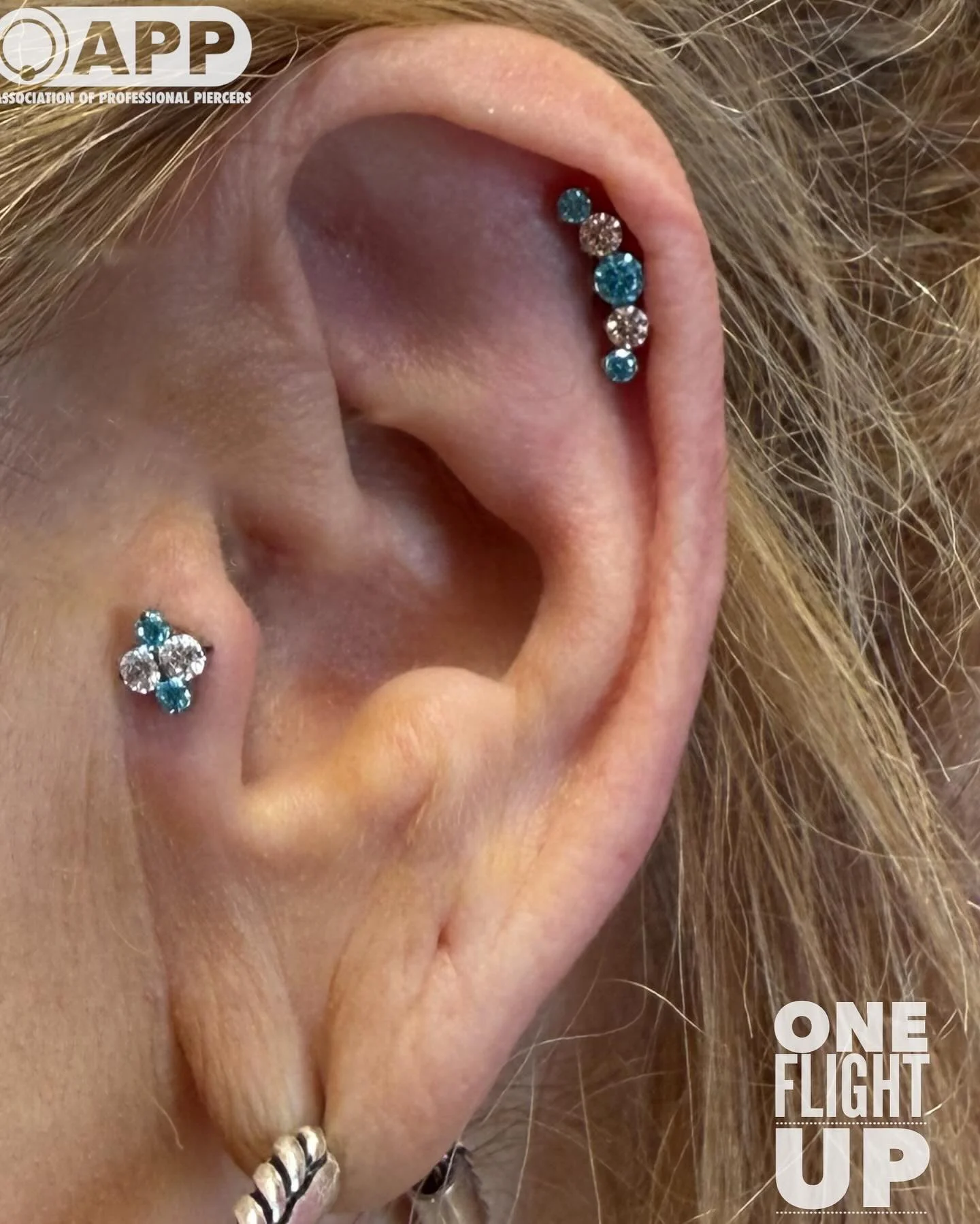 She said she wanted big bling&hellip; say less!

Her tragus had the anatomy for a beautiful statement piece added a curved to her helix and completed the look. 

No appointment needed to jewelry shop🩷