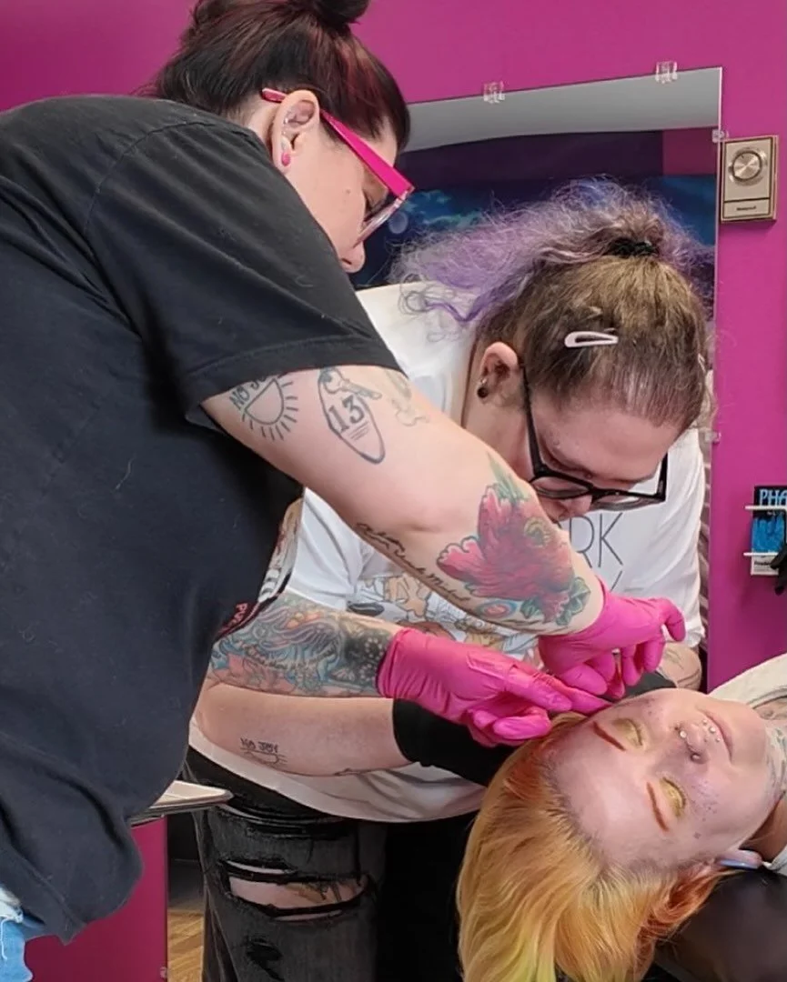 Ellie is starting supervised tragus piercings with Meghan this Tuesday (May 5th)! 👀✨

$60 tragus piercings 💎 (18+) Includes jewelry + piercing just grab aftercare separately

✔️ Fully supervised 
✔️ Same high standards 

You must have an appointmen