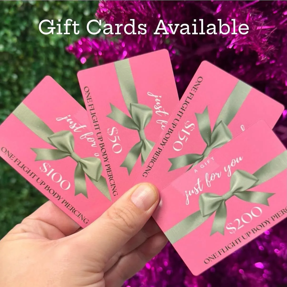 Gift cards aren&rsquo;t just for Christmas!! Stop in anytime this weekend and grab one to spoil Mom with the piercing she&rsquo;s been dreaming about.

We&rsquo;ll also have walk-ins all weekend long including Mother&rsquo;s Day with Ellie from 12&nd
