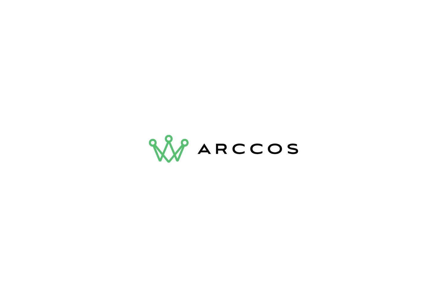 White background with a green crown logo and the text 'ARCCOS' in black.