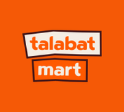 Talabat Mart logo on an orange background