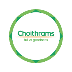 ChoiTrams logo with green circular design and the slogan 'full of goodness'