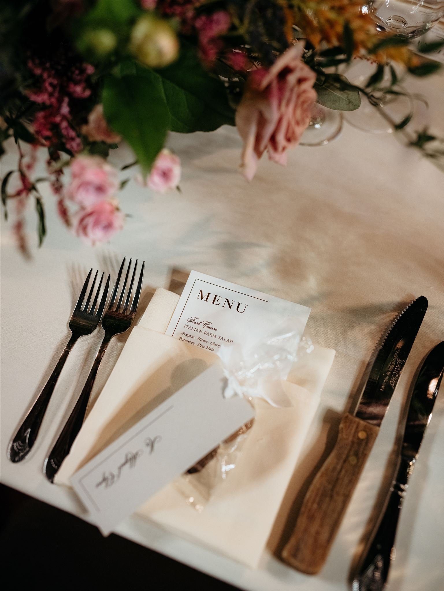 Menu and Place Card Favors