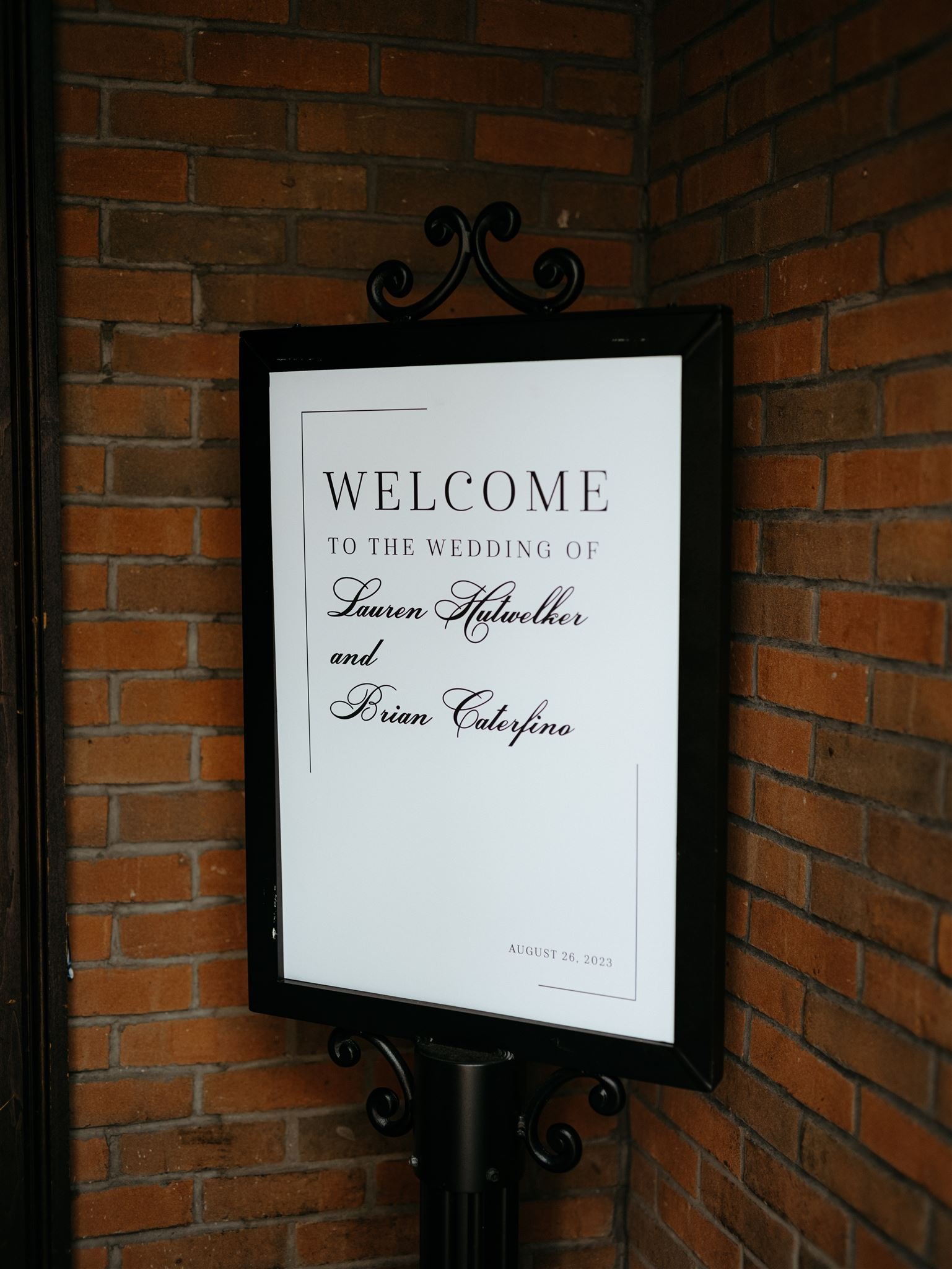 Iron framed Welcome Sign