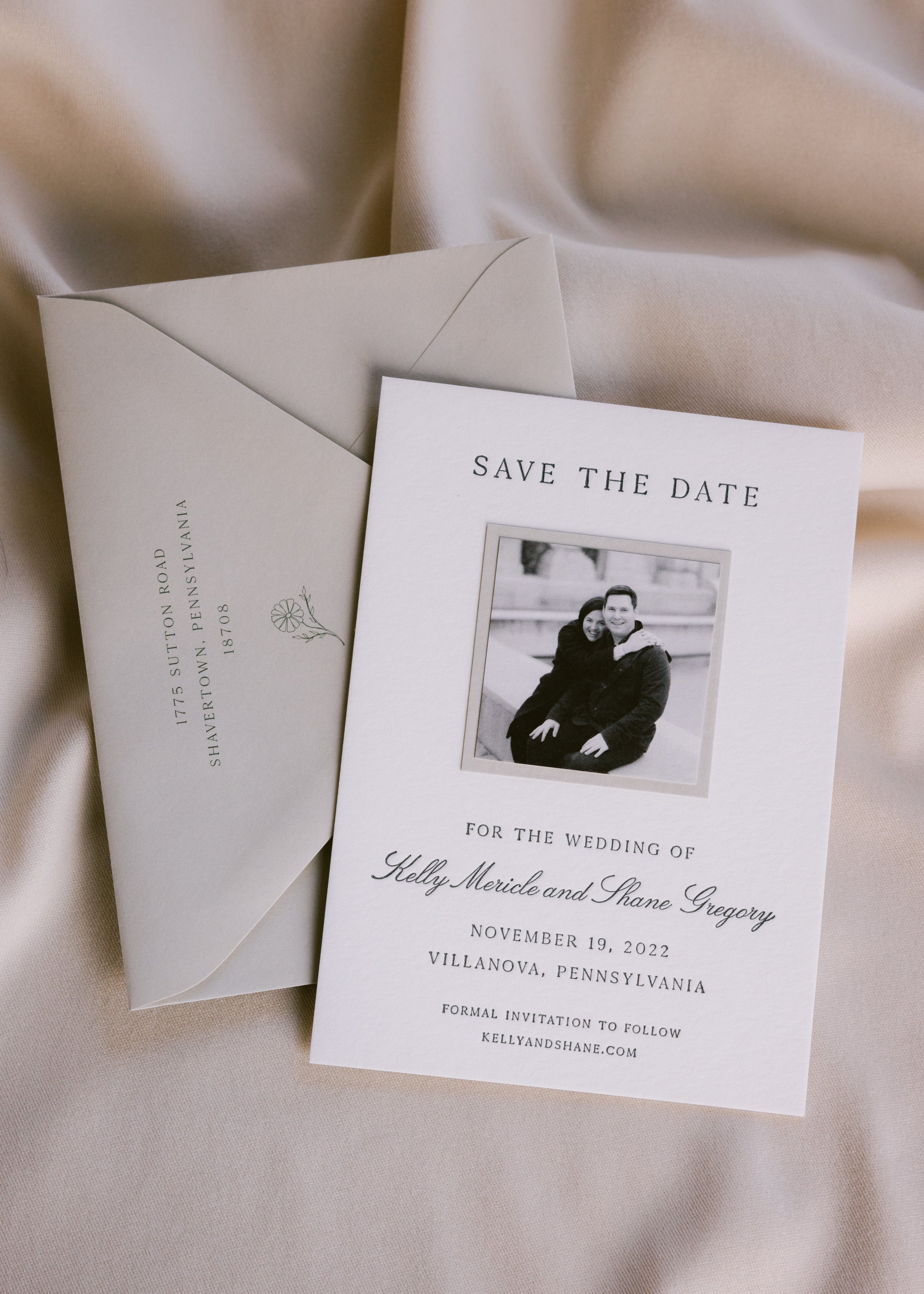 Layered, Letterpress Save the Date