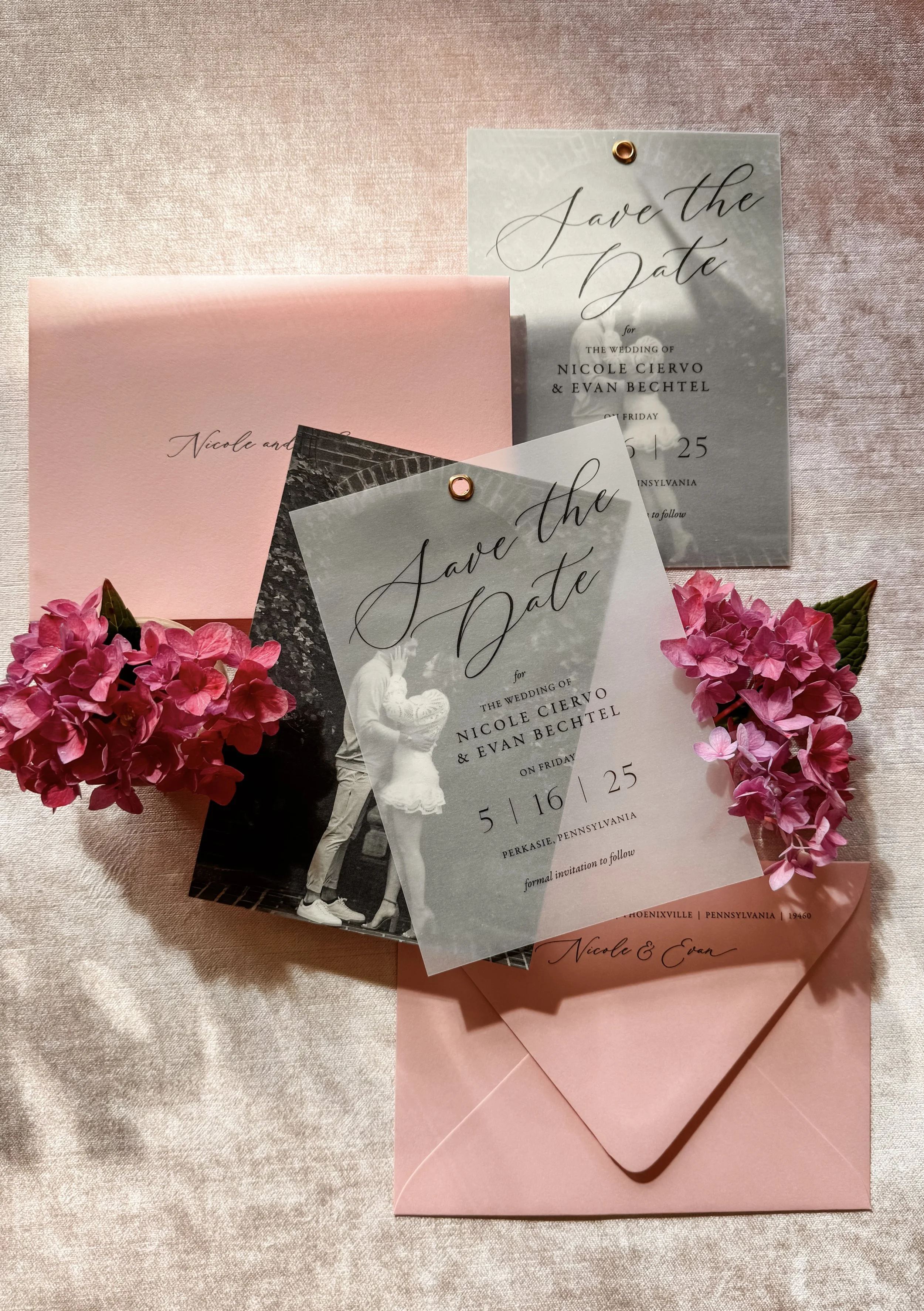 Sheer Vellum Save the Date