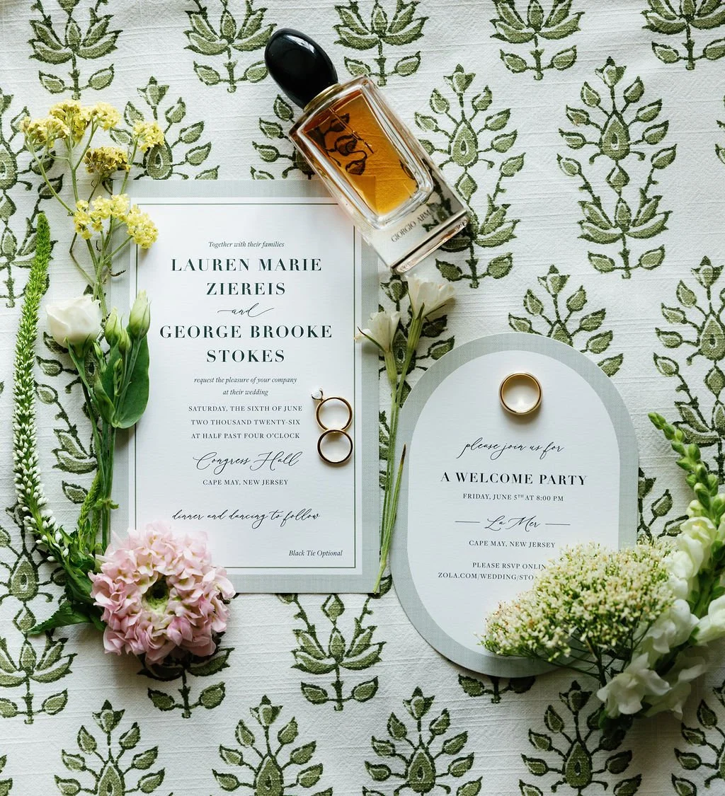 Abigail Suite from the Stone Hill Paperie Curated Collection with some upgraded designs.