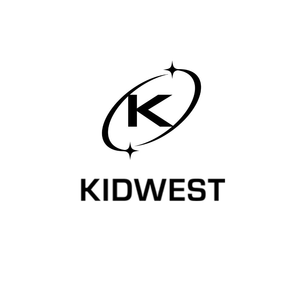A black and white silhouette of a person forming the shape of a house with an outlined roof, chimney, and walls. The word "KIDWES" is displayed underneath in bold, uppercase letters.