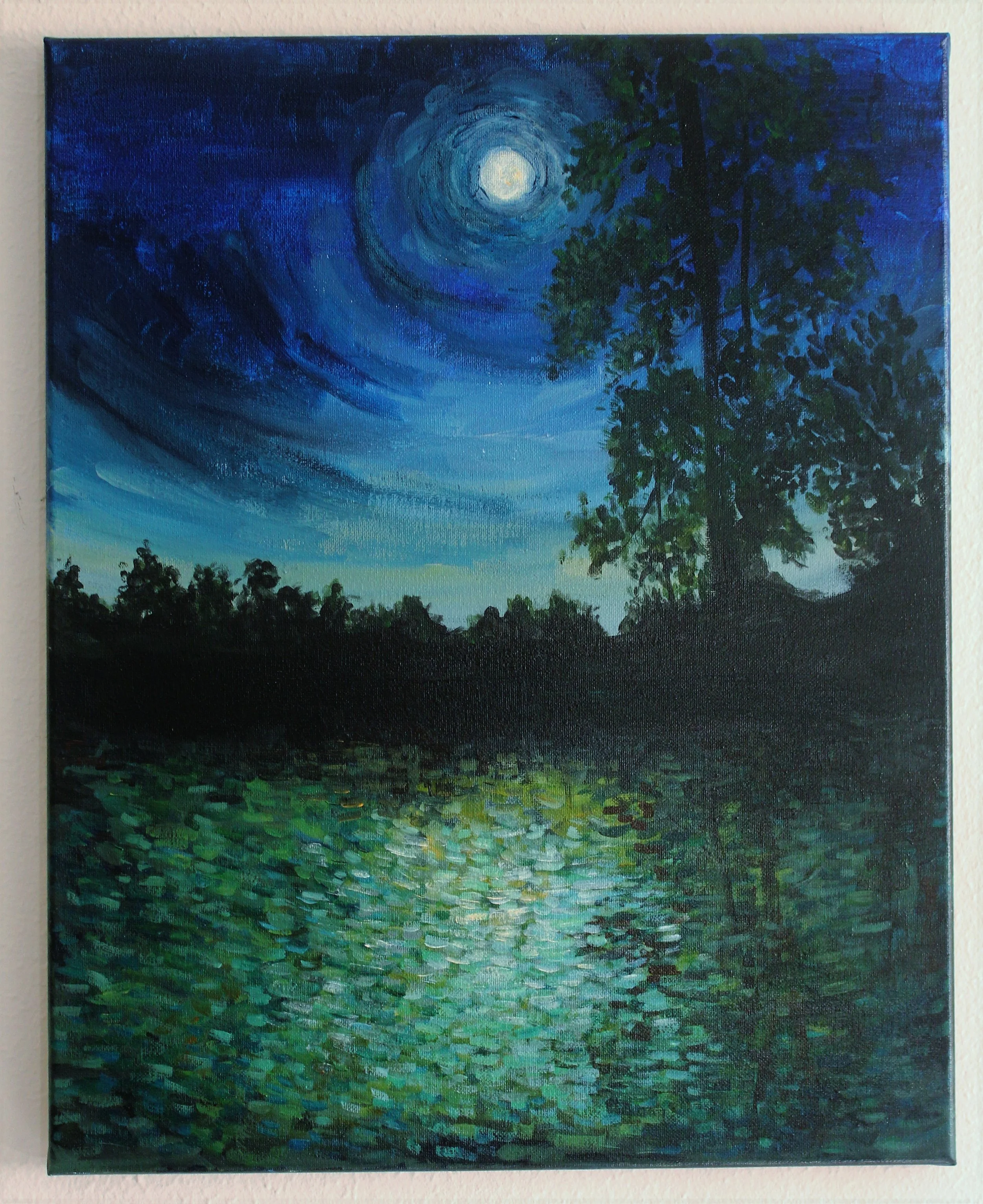 "Memorial Park #1" (2023)
Acrylic on canvas, 20 x 16 inches.