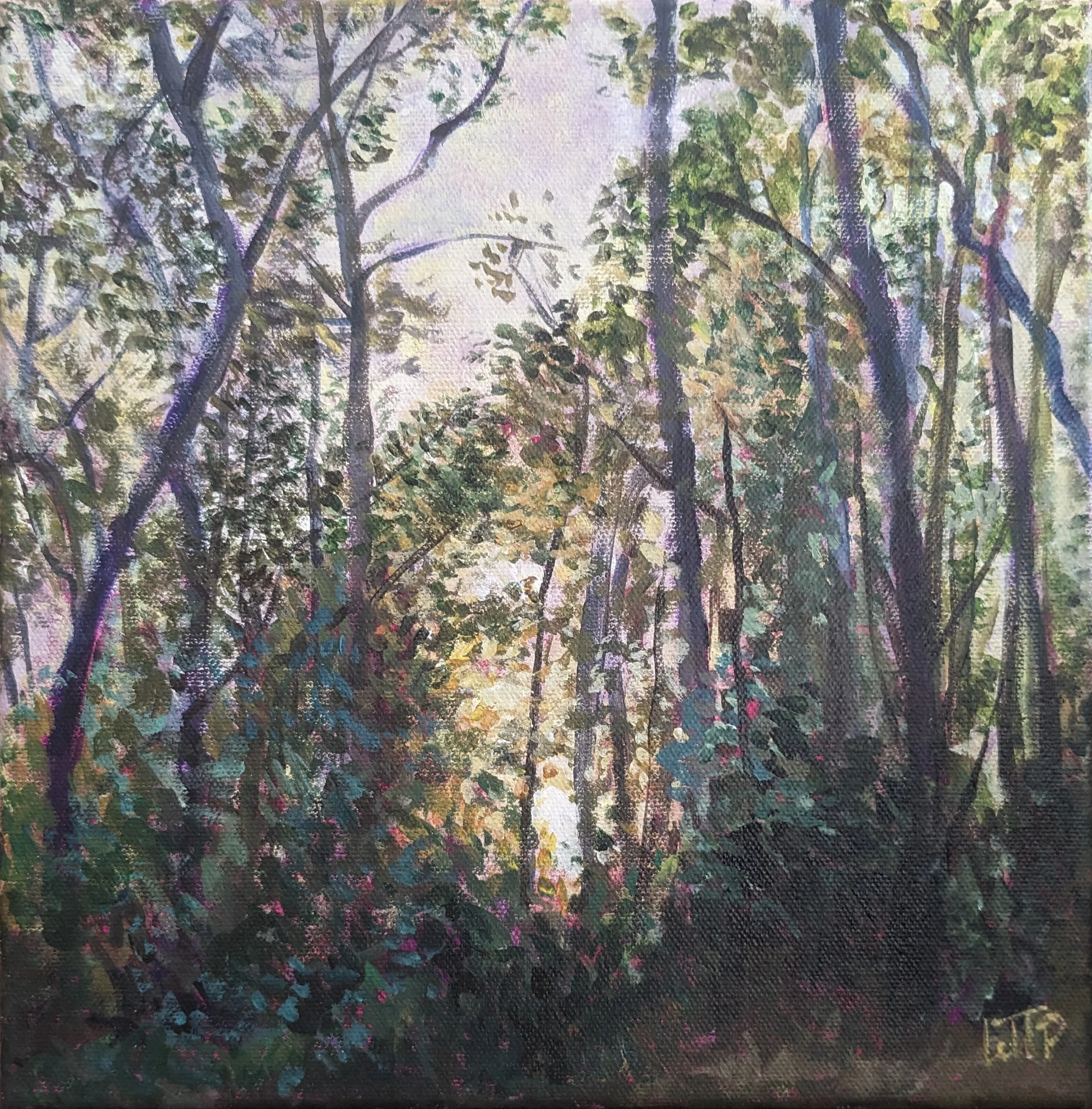 "The Fading Light" (2023)
Acrylic on canvas, 10 x 10 inches.
Private collection.