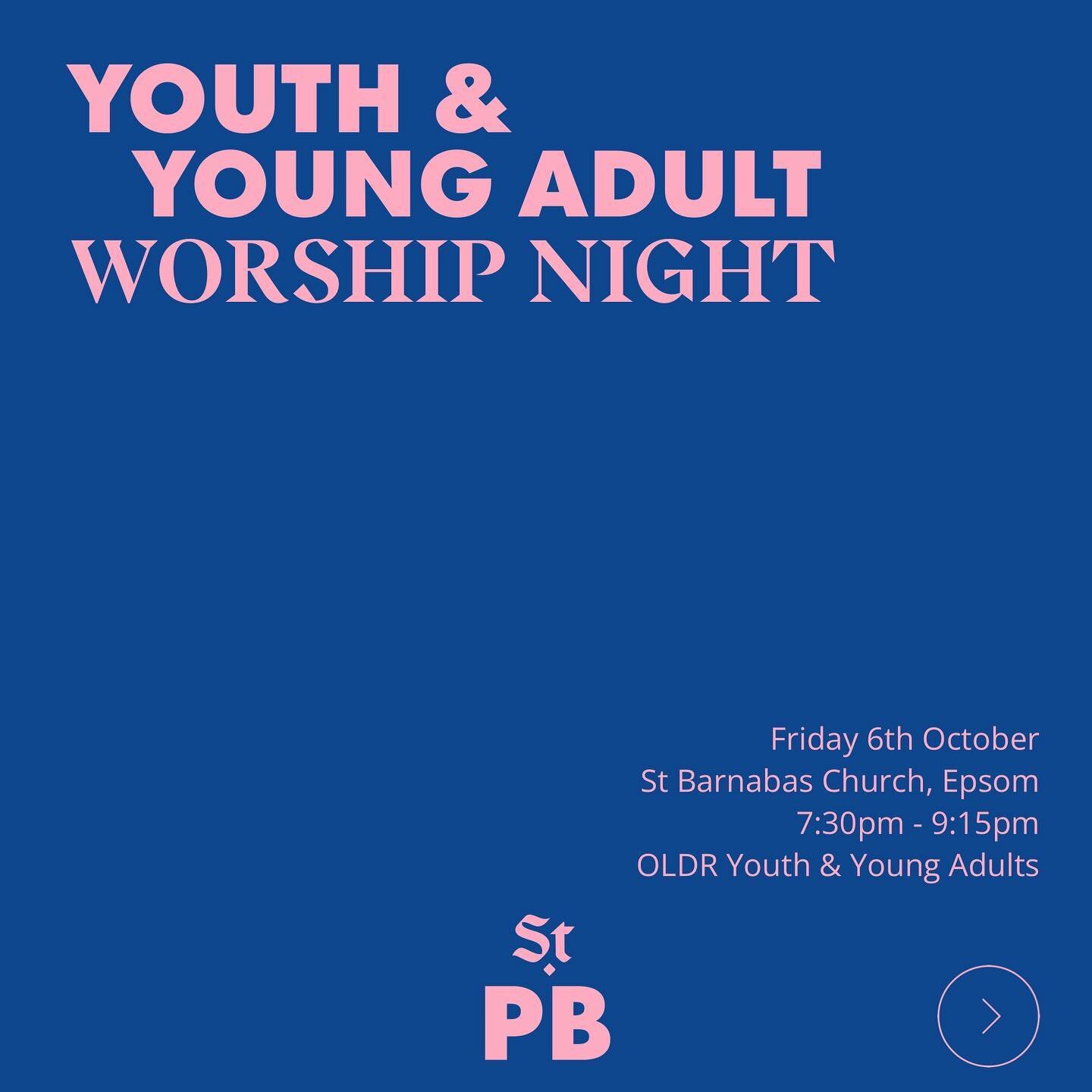 Super excited to gather our OLDR Youth &amp; Young Adults and our minster churches for an evening to worship Jesus, be encouraged in the word, pray for one another and our communities. God is doing something special here, you don&rsquo;t want to miss