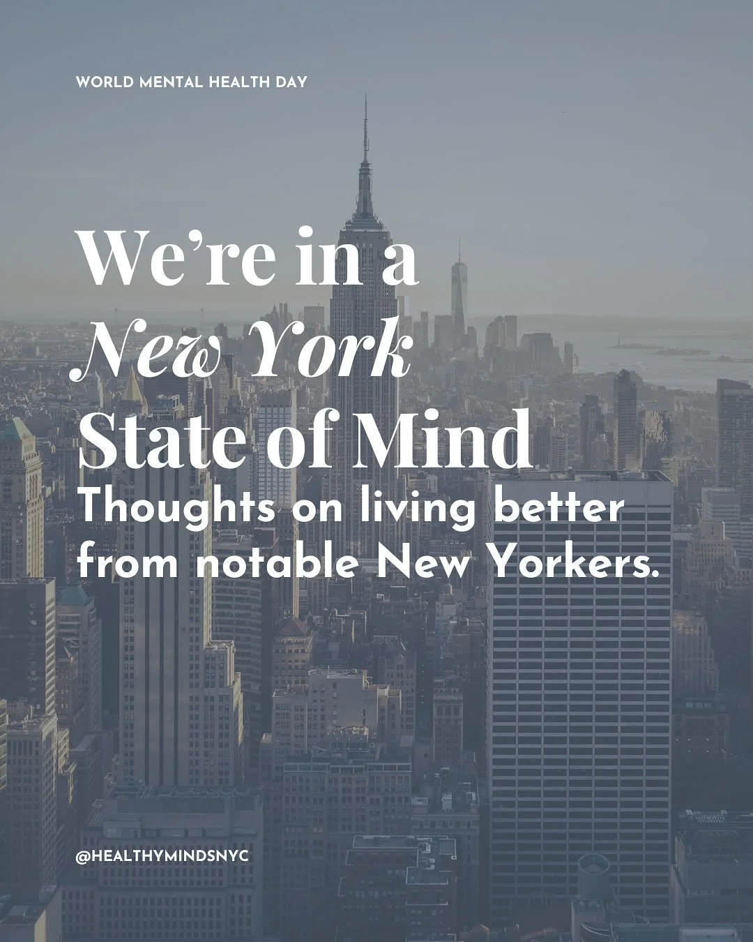 In the city that never sleeps, your mind still deserves a rest. 

Today we&rsquo;re taking a New York State of Mind approach to wellness, with wisdom from some of our city&rsquo;s most iconic voices. 

🗽From Jay-Z to Dorothy Parker, New Yorkers remi