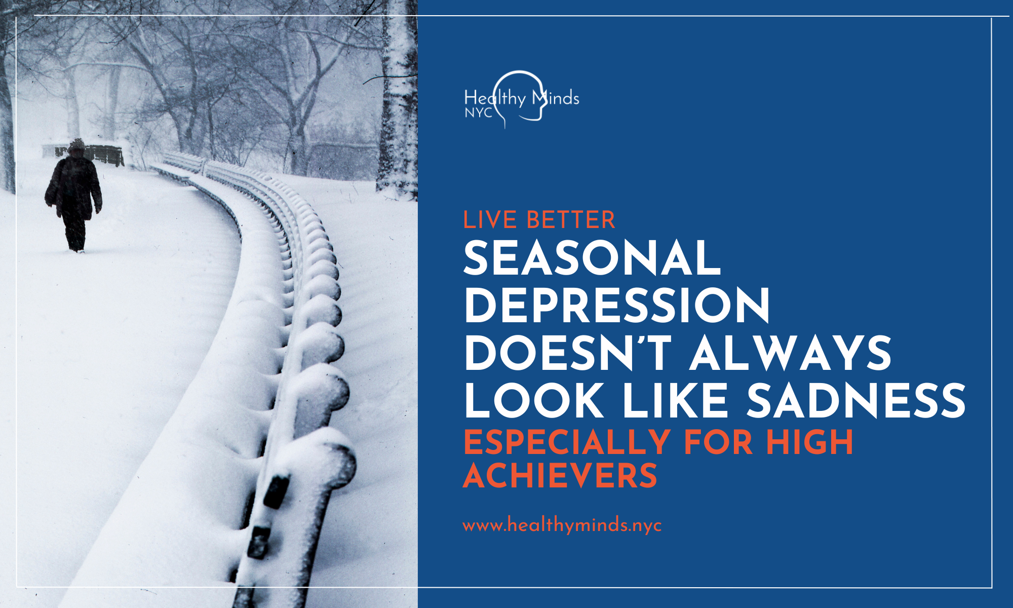 High-achieving professional in NYC experiencing seasonal depression during winter