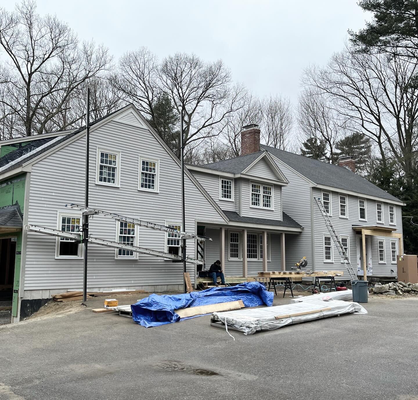 Work in progress on our Weston primary suite addition! By adding a new suite above the pre-existing garage, our goal was to expand the client&rsquo;s living space while integrating the addition with the existing colonial structure of the house. 

Bui