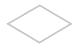 A 2D black and gray geometric diamond-shaped figure with a black center.
