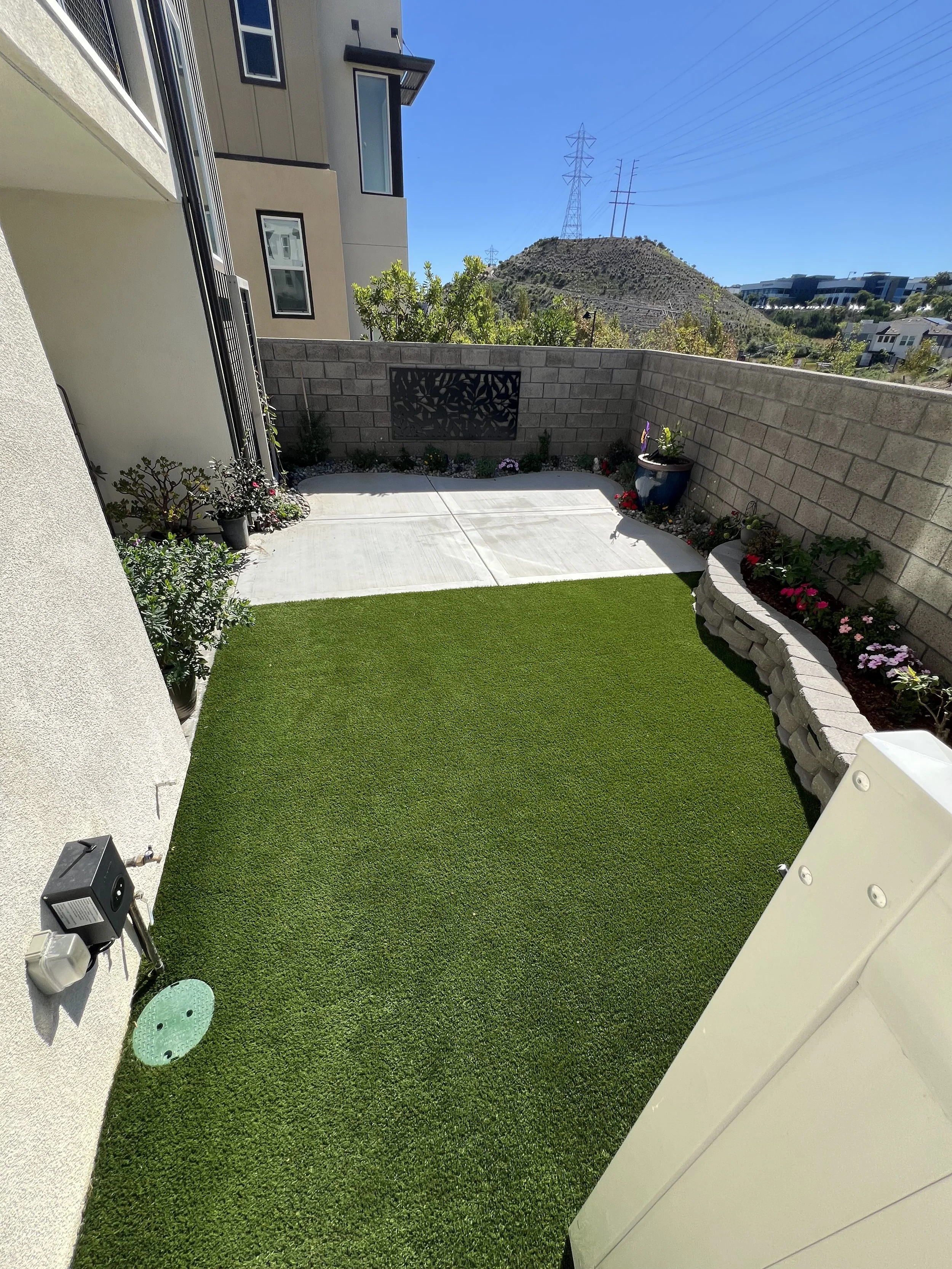 Backyard remodel on new construction home in poway