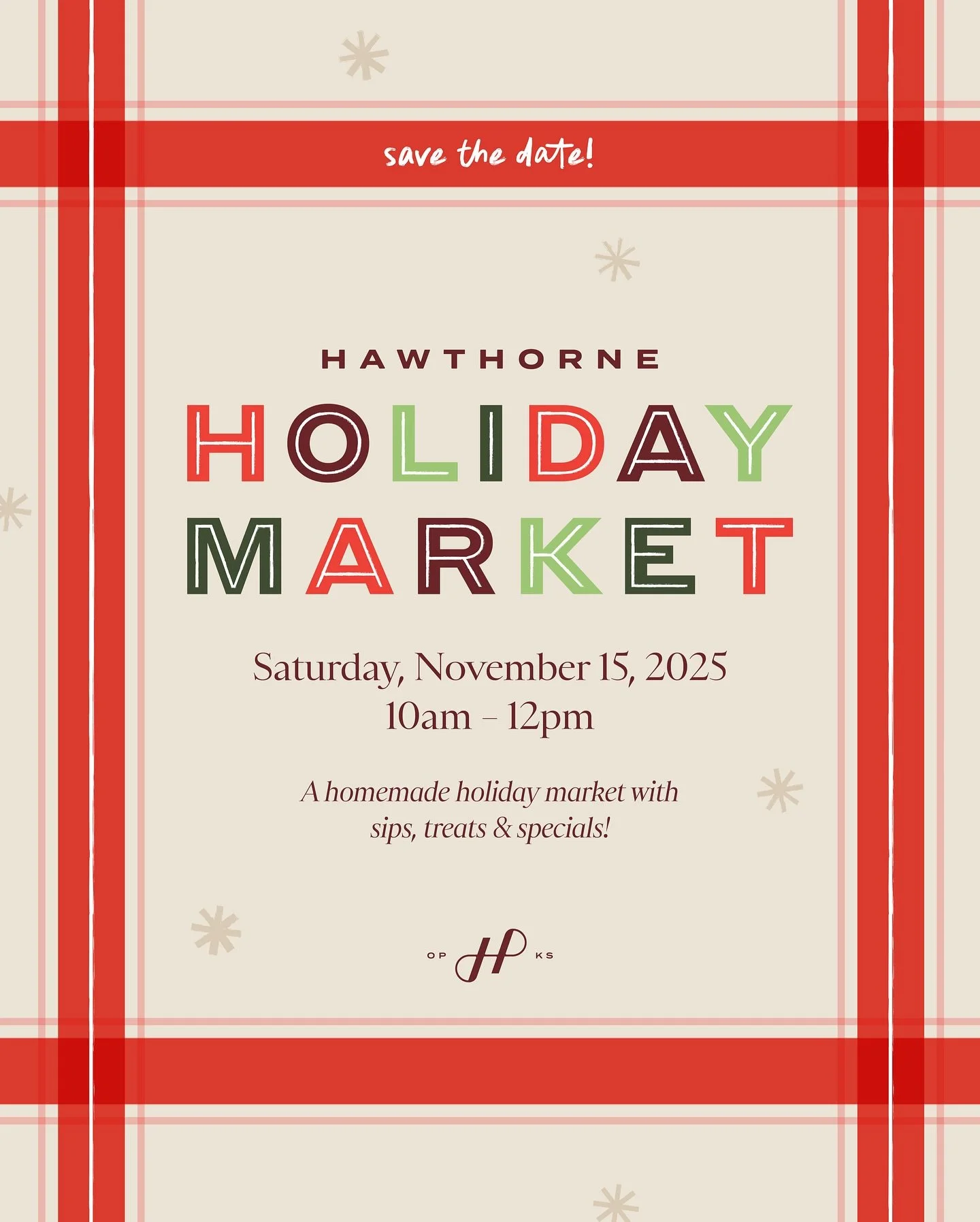 Save the Date! Saturday, November 15, 2025 | 10AM - 12PM🎄

Enjoy a morning full of festive, hands-on fun for the whole family at Hawthorne Plaza!

🎁 Festive Experiences:
📸 Complimentary professional holiday card photos in front of the largest Chri
