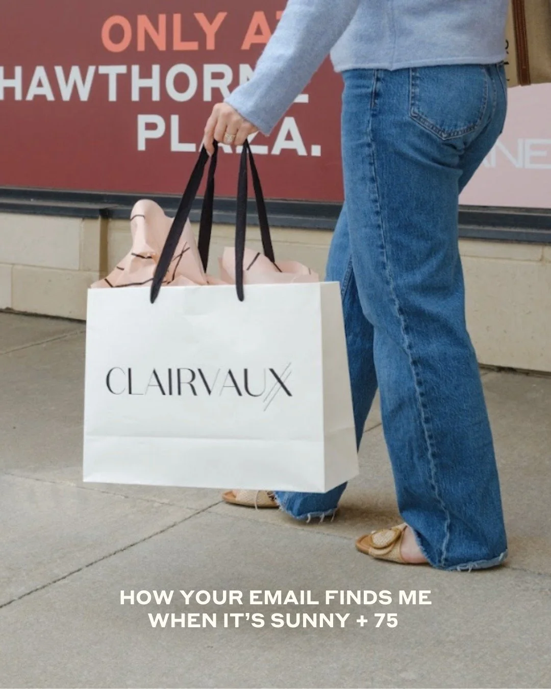 When the weather hits that sweet spot&hellip;the inbox can wait ☀️🛍️