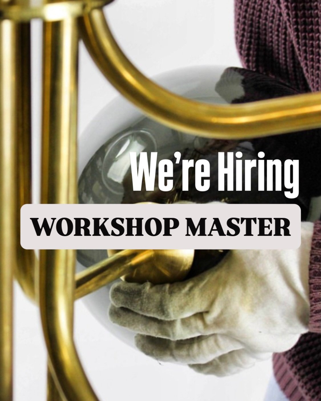 We have a rare opening for a senior maker to lead our Melbourne atelier.

This is a high-level role for someone who can take conceptual sketches and engineer them into refined, functional lighting pieces. You&rsquo;ll oversee fabrication, prototyping