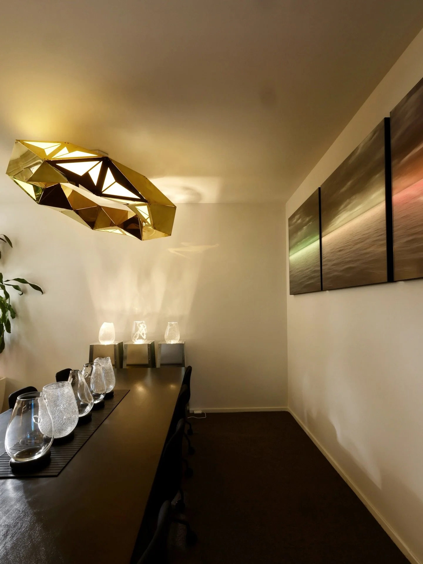 Step inside and you&rsquo;ll see the studio is constantly evolving, a living, breathing workspace that refuses to stay the same for long. Right now, our walls are glowing with an even bigger display of wall lights, while the table is almost hidden un